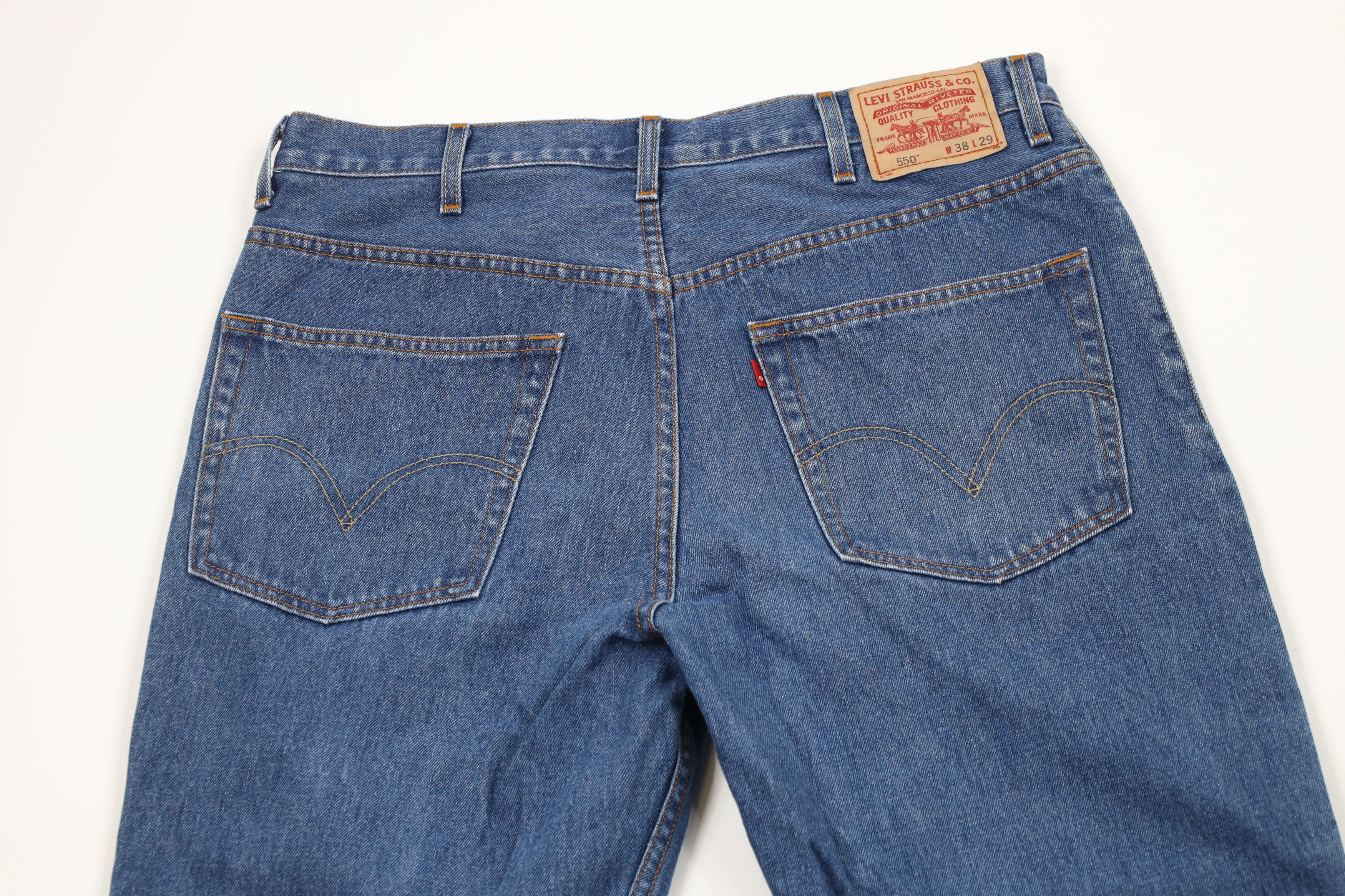Levi's × Vintage Vintage Y2K 2005 Levis 550 Fit Denim Jeans Blue Cotton Size US 38 / EU 54 - 12 Thumbnail