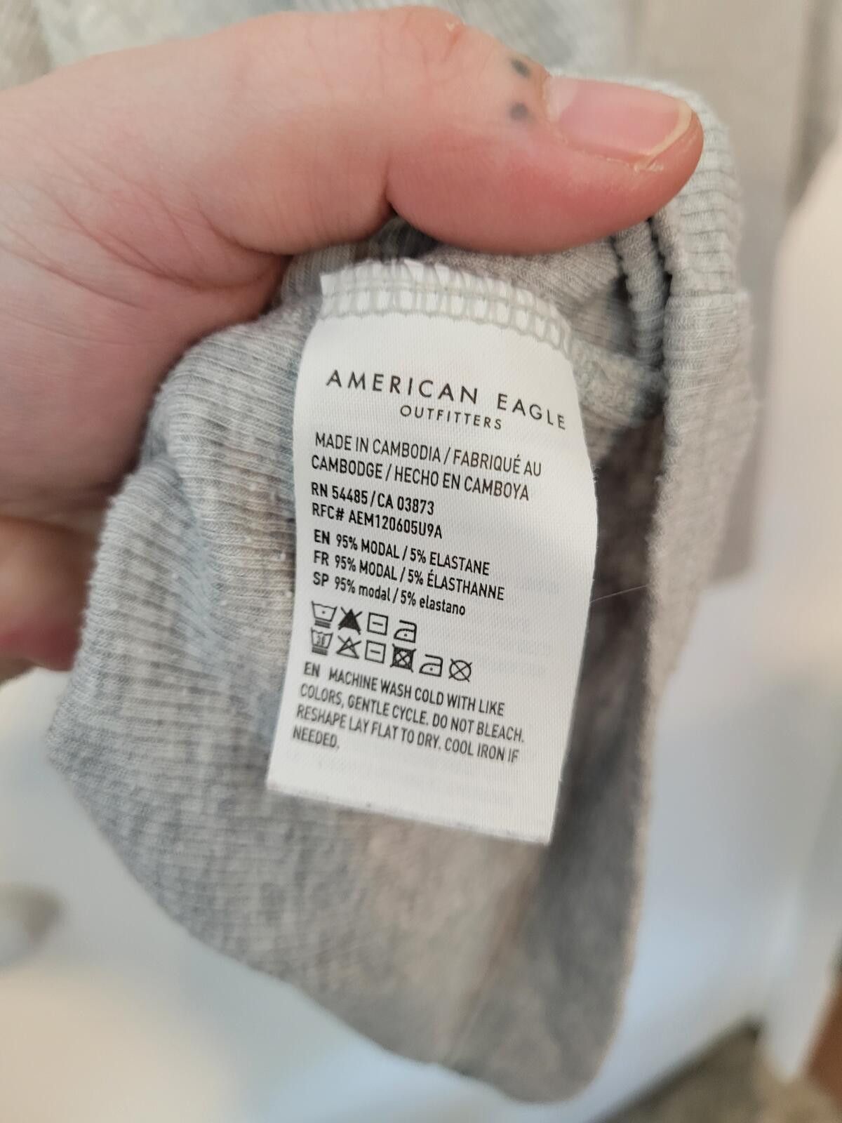 American Eagle Outfitters American Eagle Gray Soft and Sexy Shirt w Pocket Size US XL / EU 56 / 4 - 3 Thumbnail