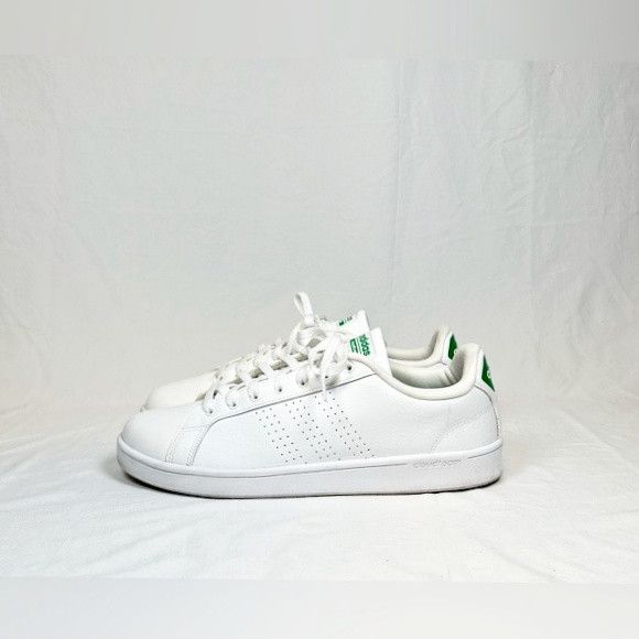 Adidas Adidas Advantage 2.0 Mens White Leather Cloudfoam Sneakers Size US 13 / EU 46 - 4 Thumbnail