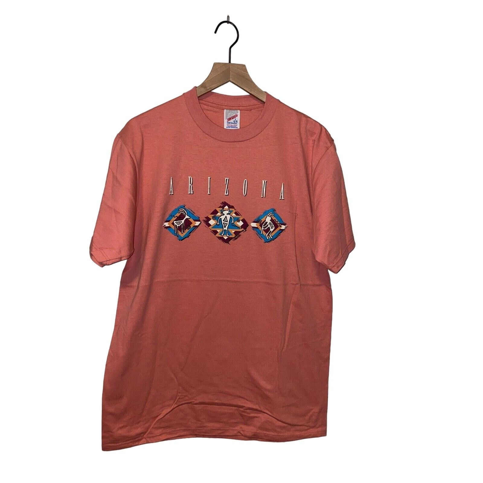 Jerzees Vintage Arizona Native Shirt American Peach Pink 90s VTG Tee Size US L / EU 52-54 / 3 - 1 Thumbnail
