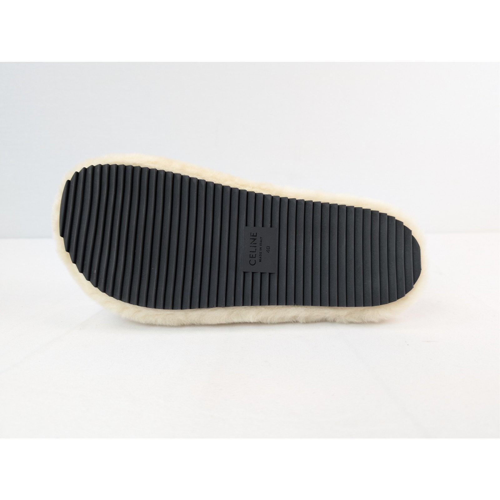 Celine o1rshd1 Fur Slides in Shearling Slide Slipper in Beige Size US 10 / IT 40 - 12 Thumbnail