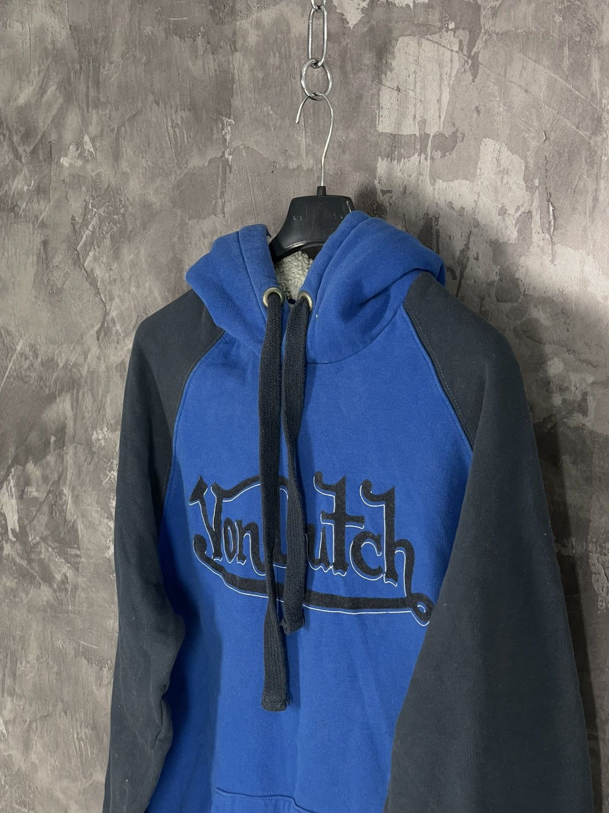 Vintage × Von Dutch Vintage Von Dutch Spellout Fur Hoodie USA Y2K Size US M / EU 48-50 / 2 - 6 Thumbnail