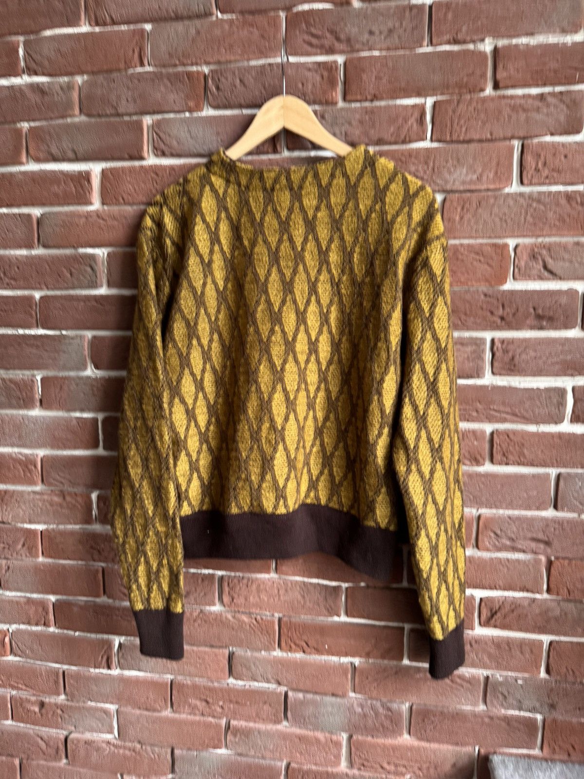 Flannel × Japanese Brand × Needles Needles Cable Knit Yellow Cropped Boxy Japanese Sweater Size US XS / EU 42 / 0 - 4 Thumbnail