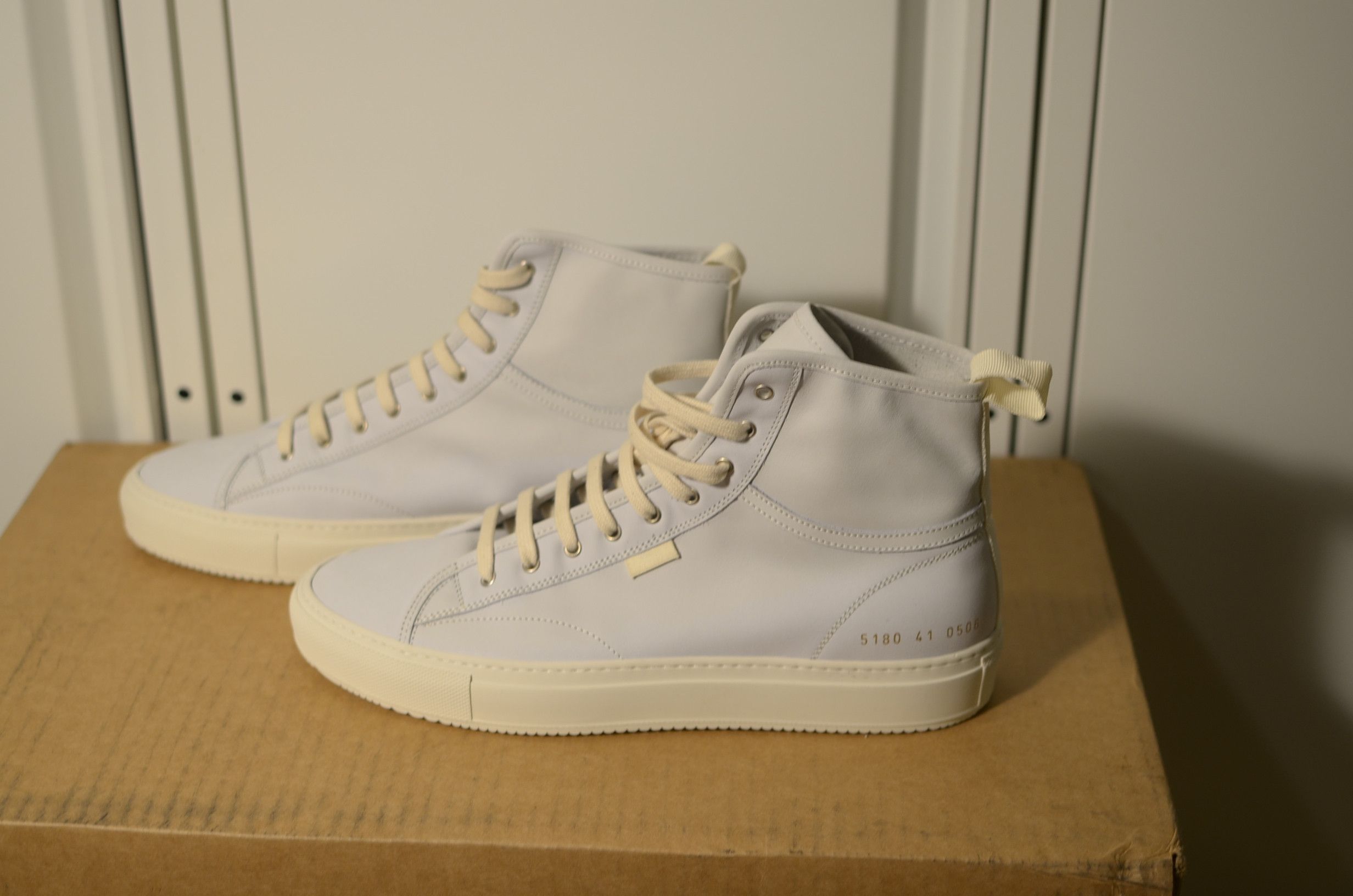 image of Common Projects Tournament Nubuck High-Top Hi Ice Blue (41) Shoes, Men's (Size 8)