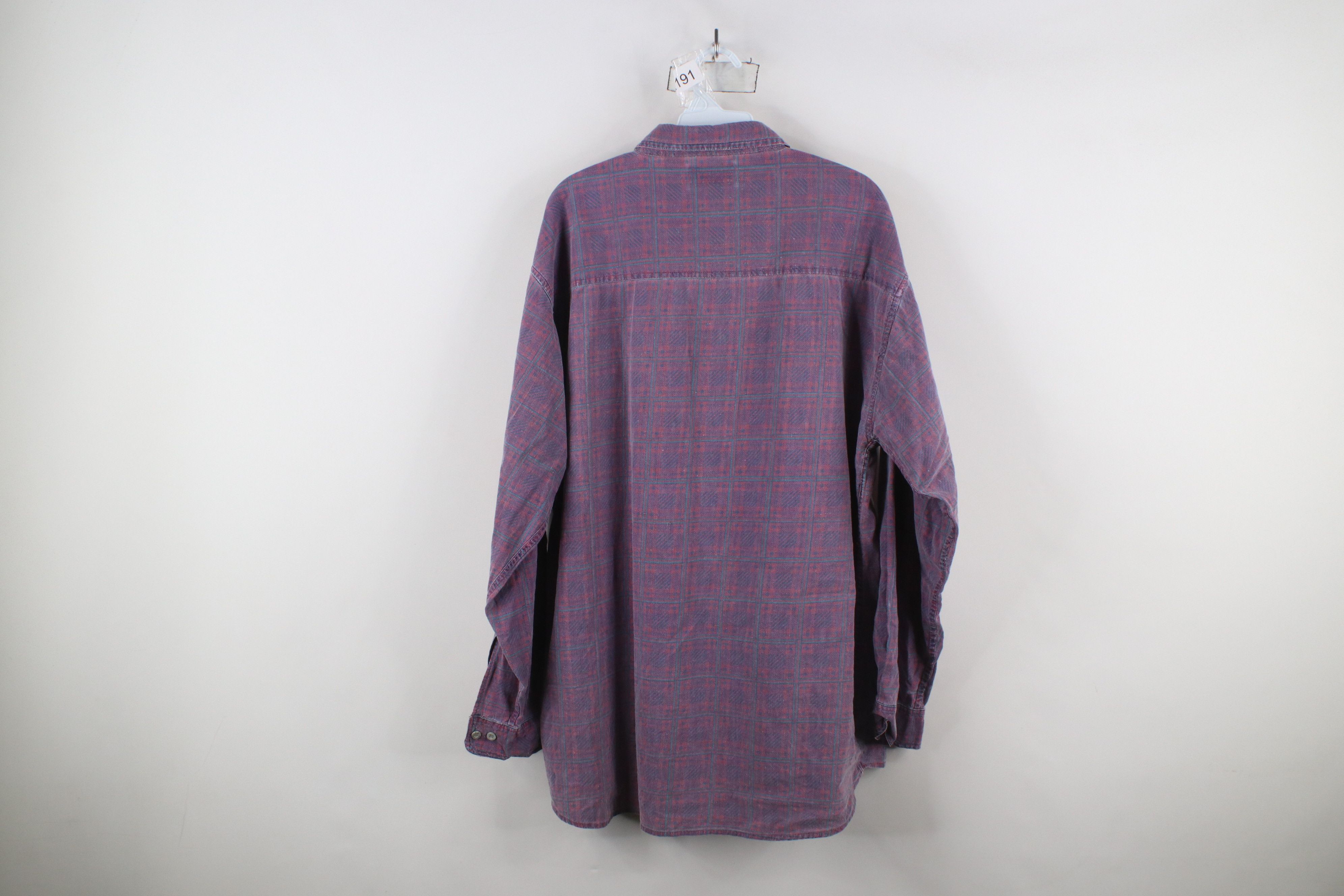 Vintage Vintage 90s Streetwear Checkered Plaid Collared Button Shirt Size US L / EU 52-54 / 3 - 12 Thumbnail