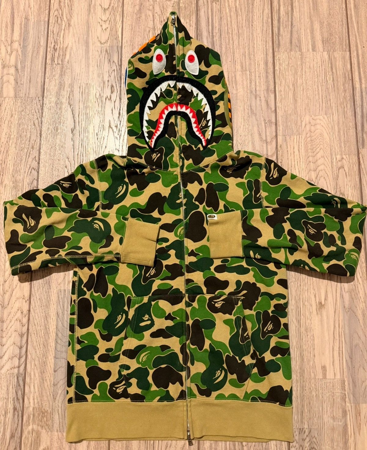 Bape A BATHING APE CAMO SEPARATE SHARK FULL ZIP HOODIE Size US M / EU 48-50 / 2 - 1 Thumbnail