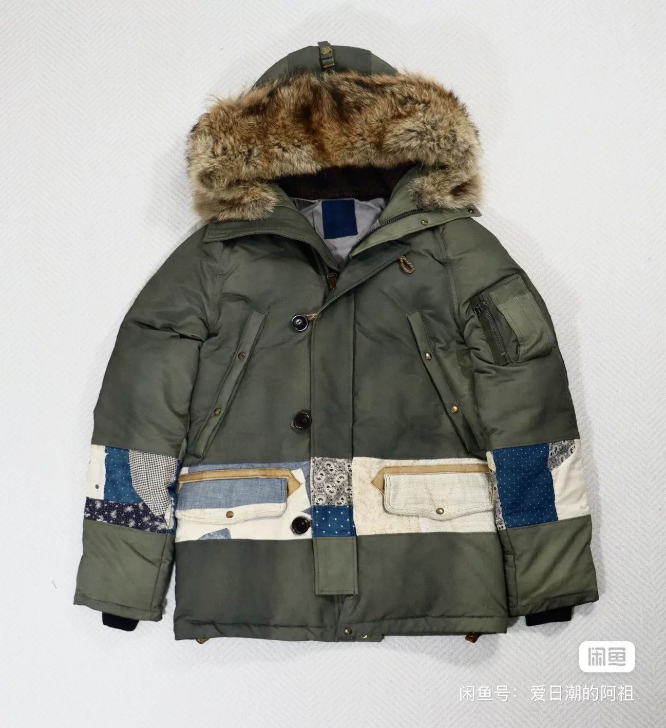 visvim ict valdez down coat olive green