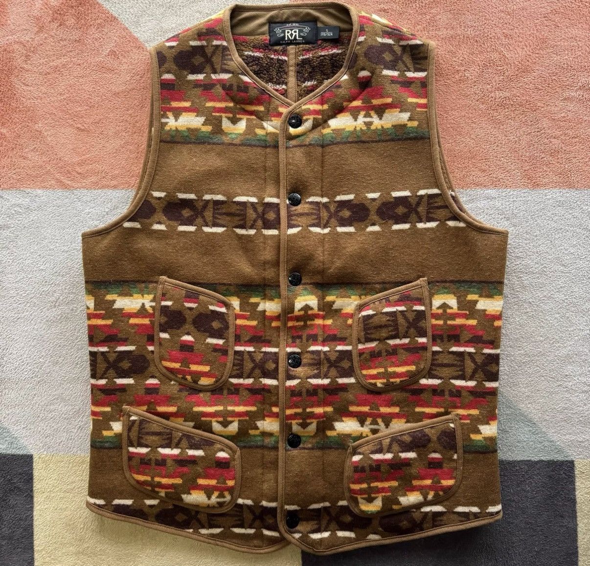 RRL Ralph Lauren RRL Ralph Lauren Double RL Southwestern Vest K22 Size US S / EU 44-46 / 1 - 1 Thumbnail