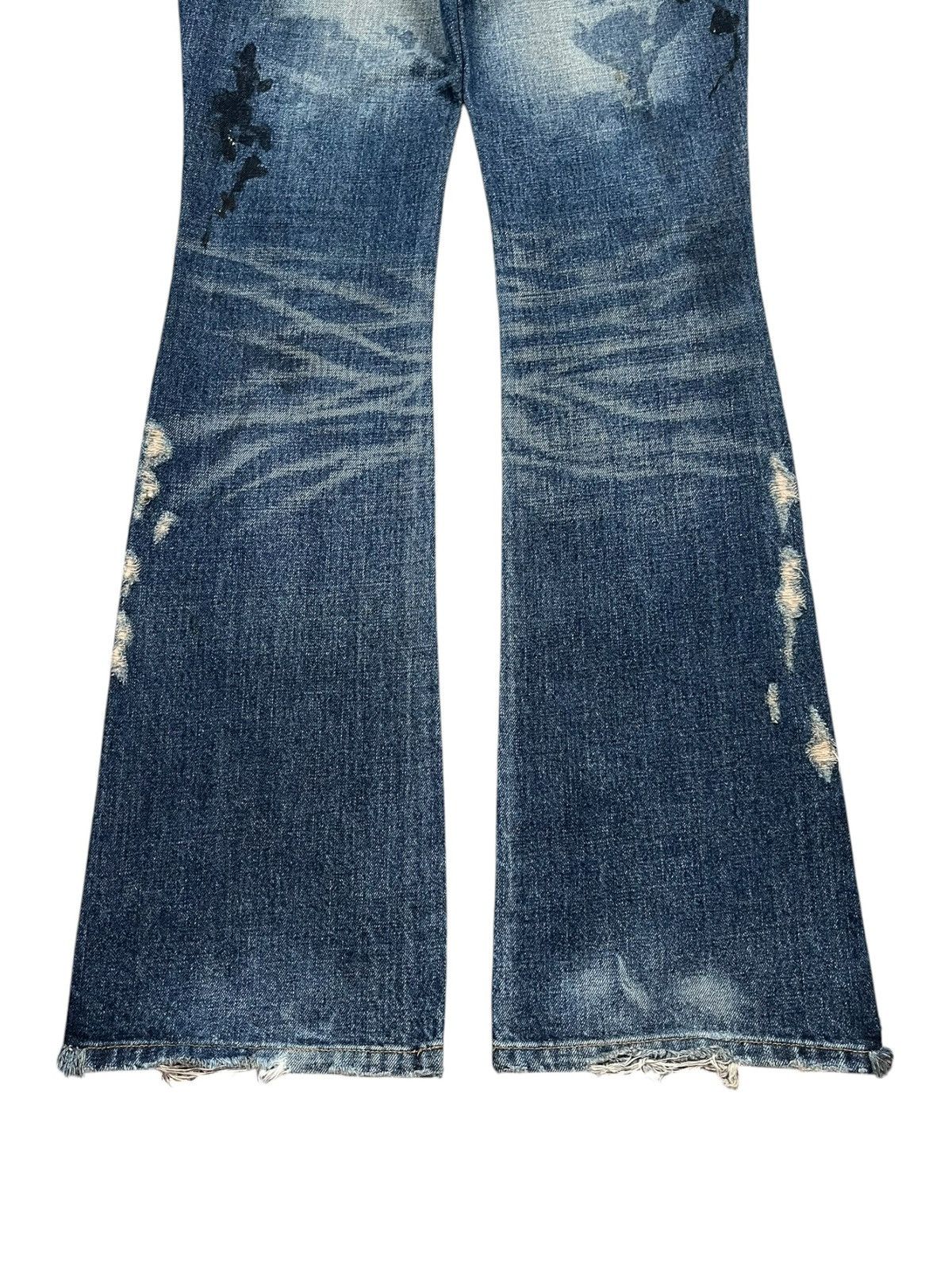 GOSTAR DE FUGA FUGA Distressed Lowrise Flared Denim Pants Size US 31 - 5 Thumbnail