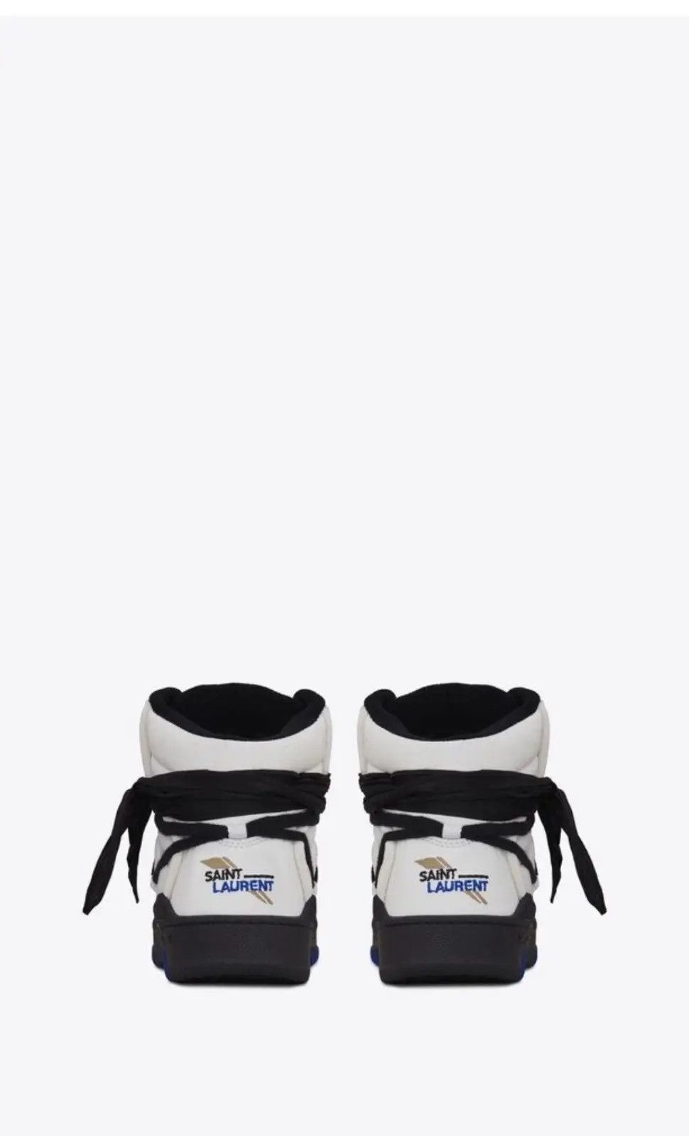 Saint Laurent Paris o1b1hav110125 692317 Smith Hi-Top Sneakers Grained Leather Size US 6.5 / IT 36.5 - 2 Thumbnail
