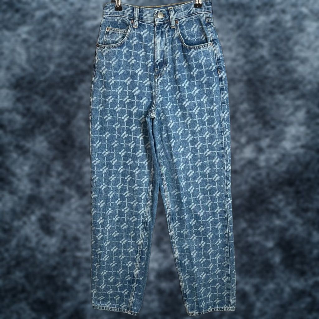 Vintage VINTAGE Iets Frans Women's High-Waisted Straight Leg Denim Jeans Size 26 Blue Cotton 80s 90s Fashion Size 26" / US 2 / IT 38 - 1 Thumbnail