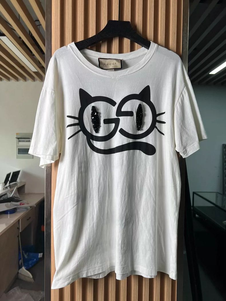 Gucci Gucci Cat's eye diamond nail print short sleeves 2504-Nexta Size US XS / EU 42 / 0 - 1 Thumbnail