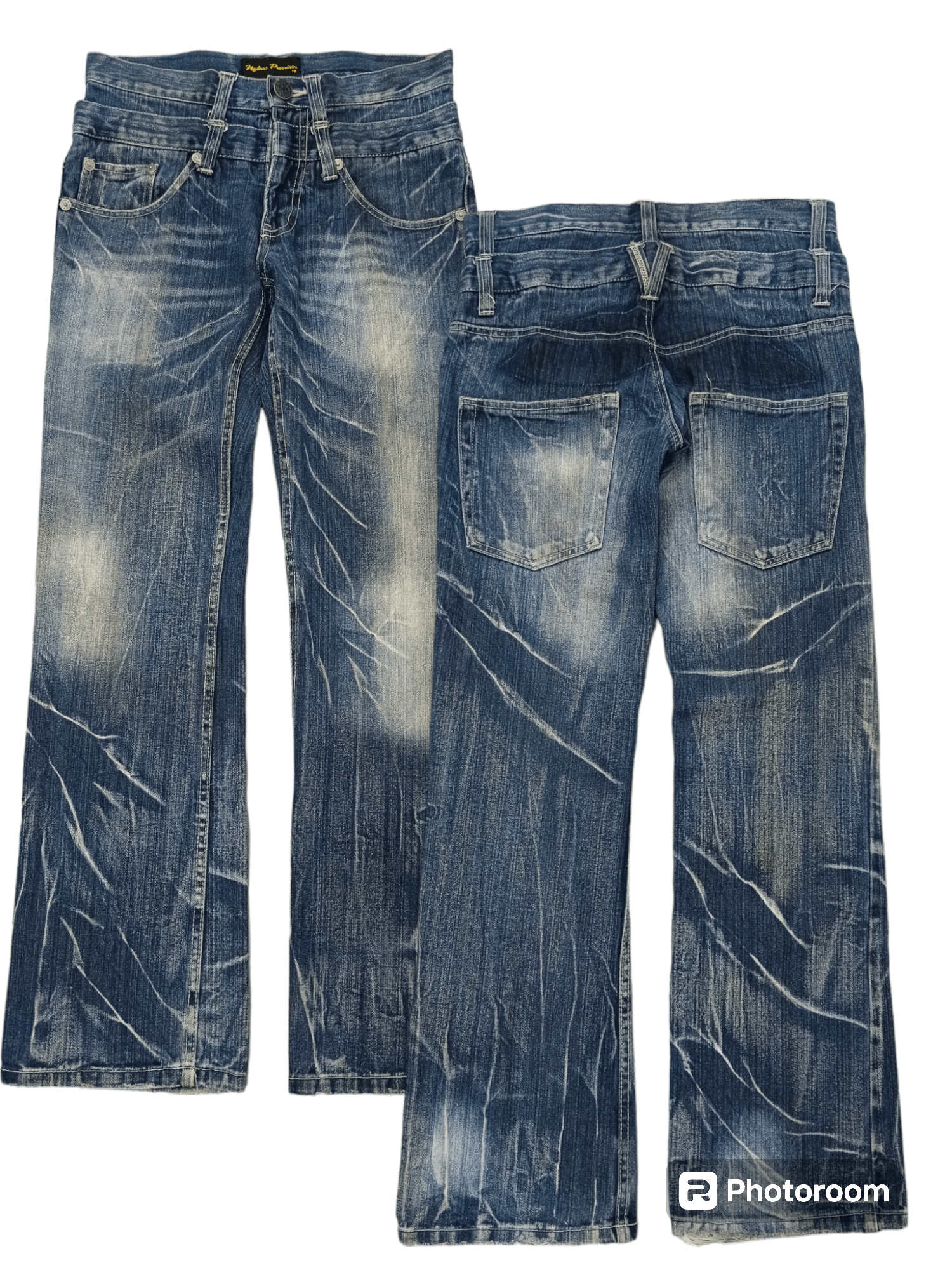 Japanese Brand FLARE SICK NYLAUS DENIM PANTS Size US 29 - 1 Thumbnail