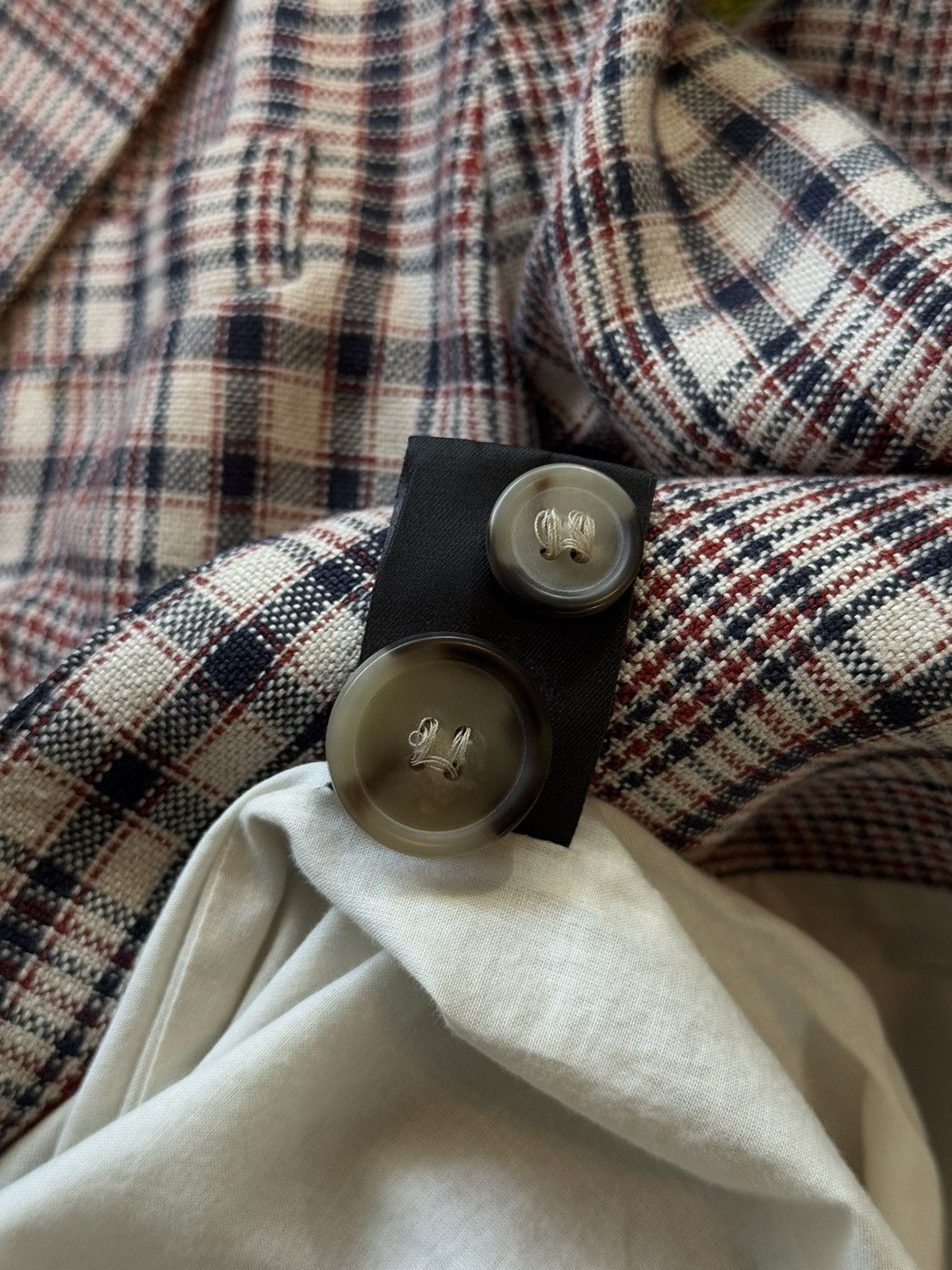 Designer × Isabel Marant × Isabel Marant Etoile Isabel Marant 100% linen double breasted checkered blazer Size M / US 6-8 / IT 42-44 - 8 Thumbnail