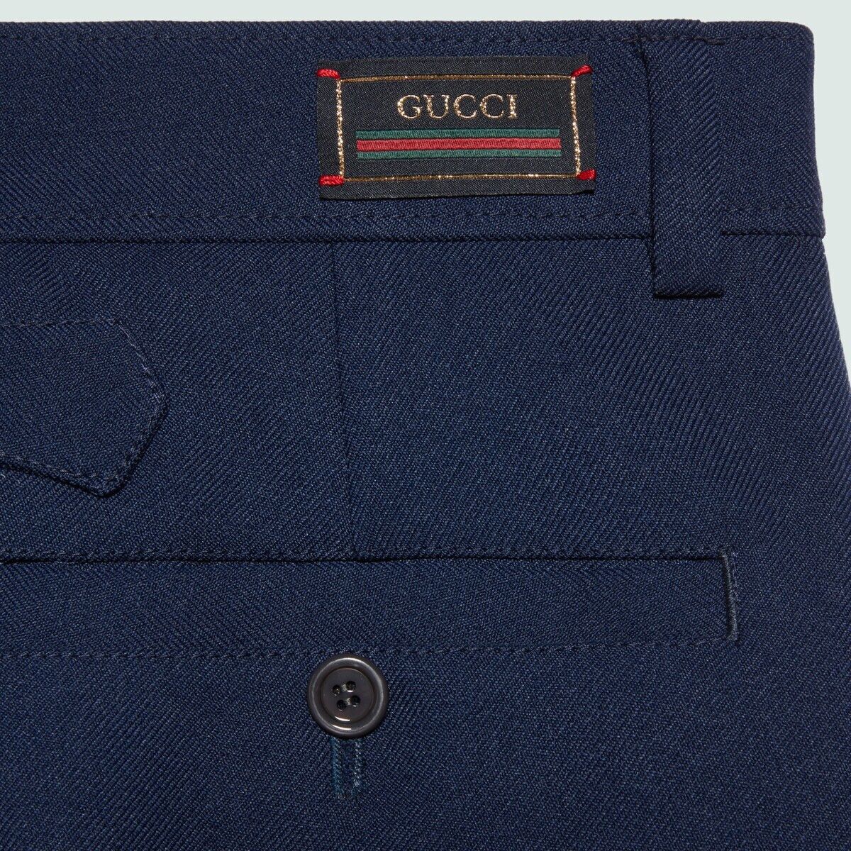 Gucci o1mt1gz0725 Fluid Drill Cropped Pant in Blue Size US 44 / EU 60 - 4 Thumbnail