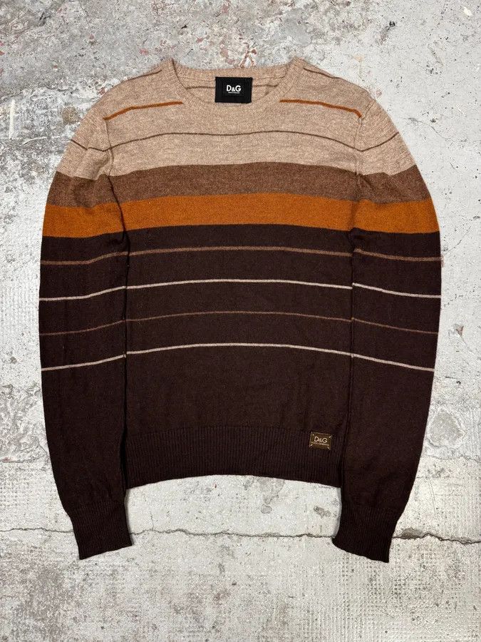 Dolce & Gabbana 2000s Dolce & Gabbana Stripes Orange Brown Sweater Size US S / EU 44-46 / 1 - 3 Thumbnail