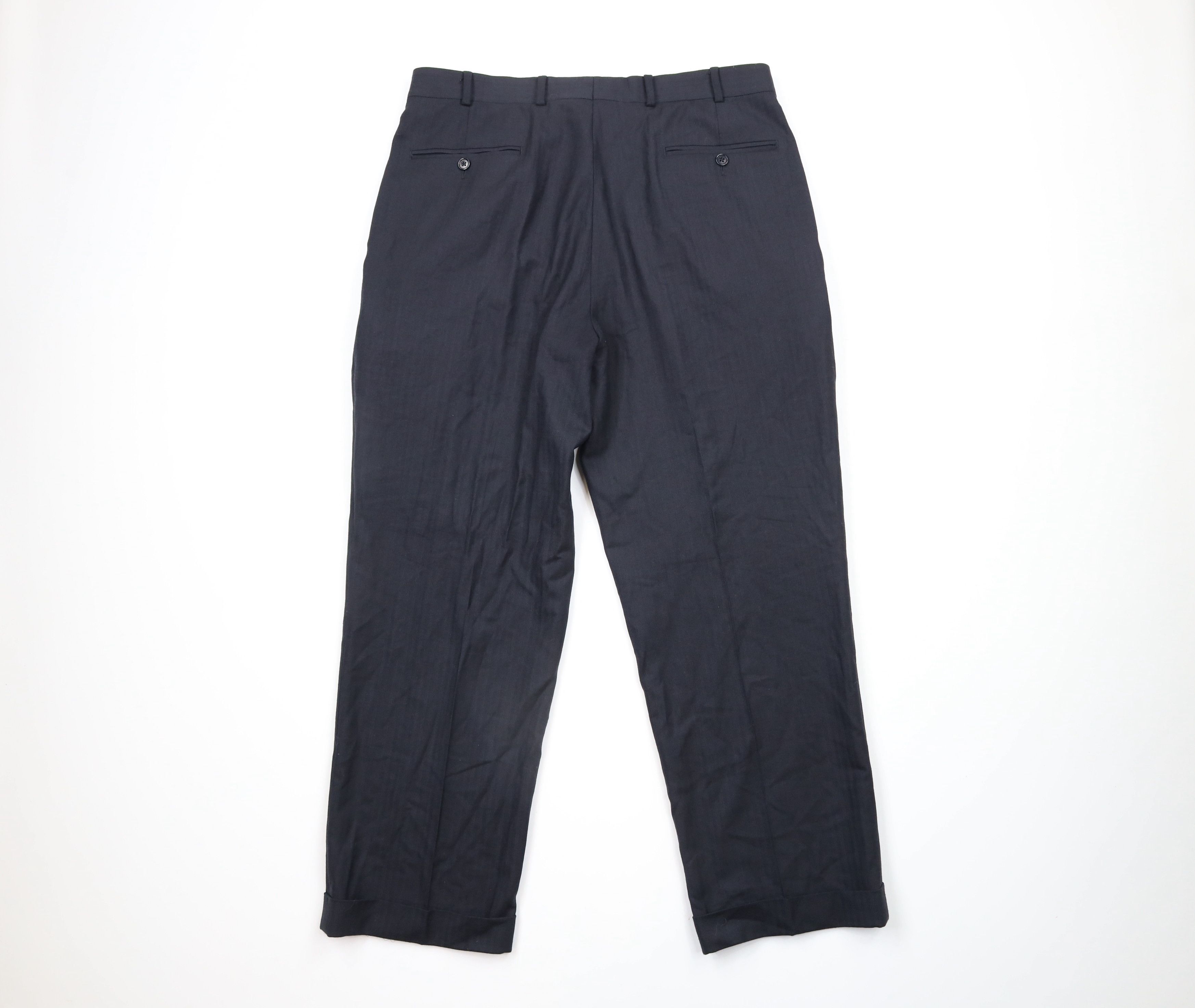 Brooks Brothers × Vintage Vintage Brooks Brothers Pleated Herringbone Pants Trousers Size US 35 - 7 Thumbnail