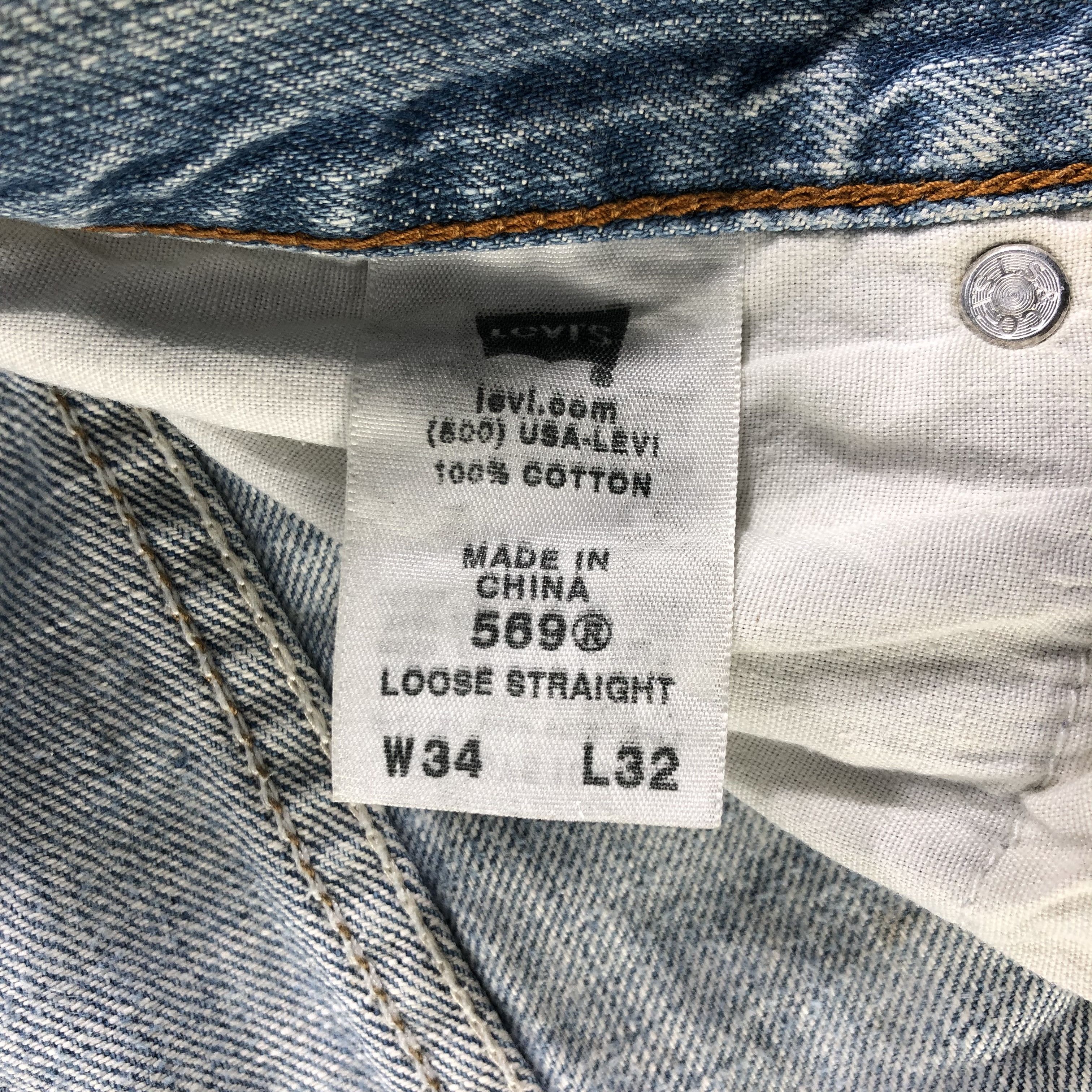 Levi's Vintage Blue Wash Levis 569 Jeans-J3103 Size US 36 / EU 52 - 9 Thumbnail