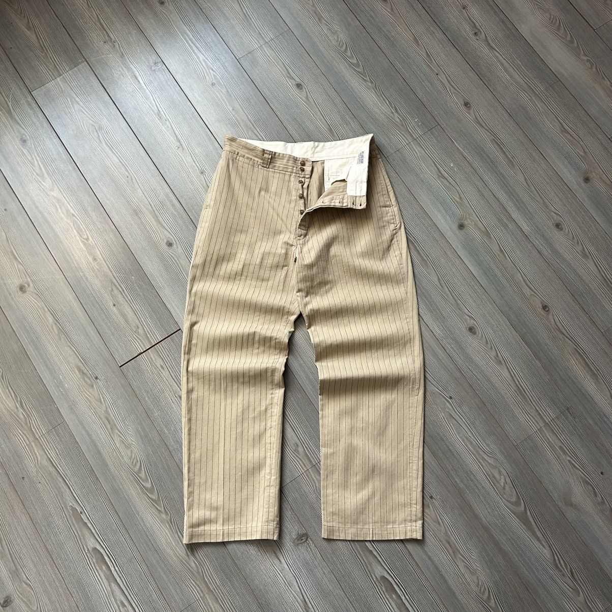 At Last & Co At Last & Co. Cork Striped Beige Trousers Size US 38 / EU 54 - 4 Thumbnail