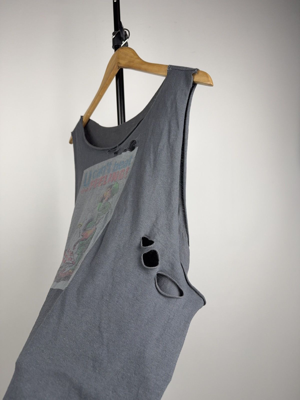 Vintage USA Protest Punk Distressed Faded Cropped Tank top Size US S / EU 44-46 / 1 - 10 Thumbnail