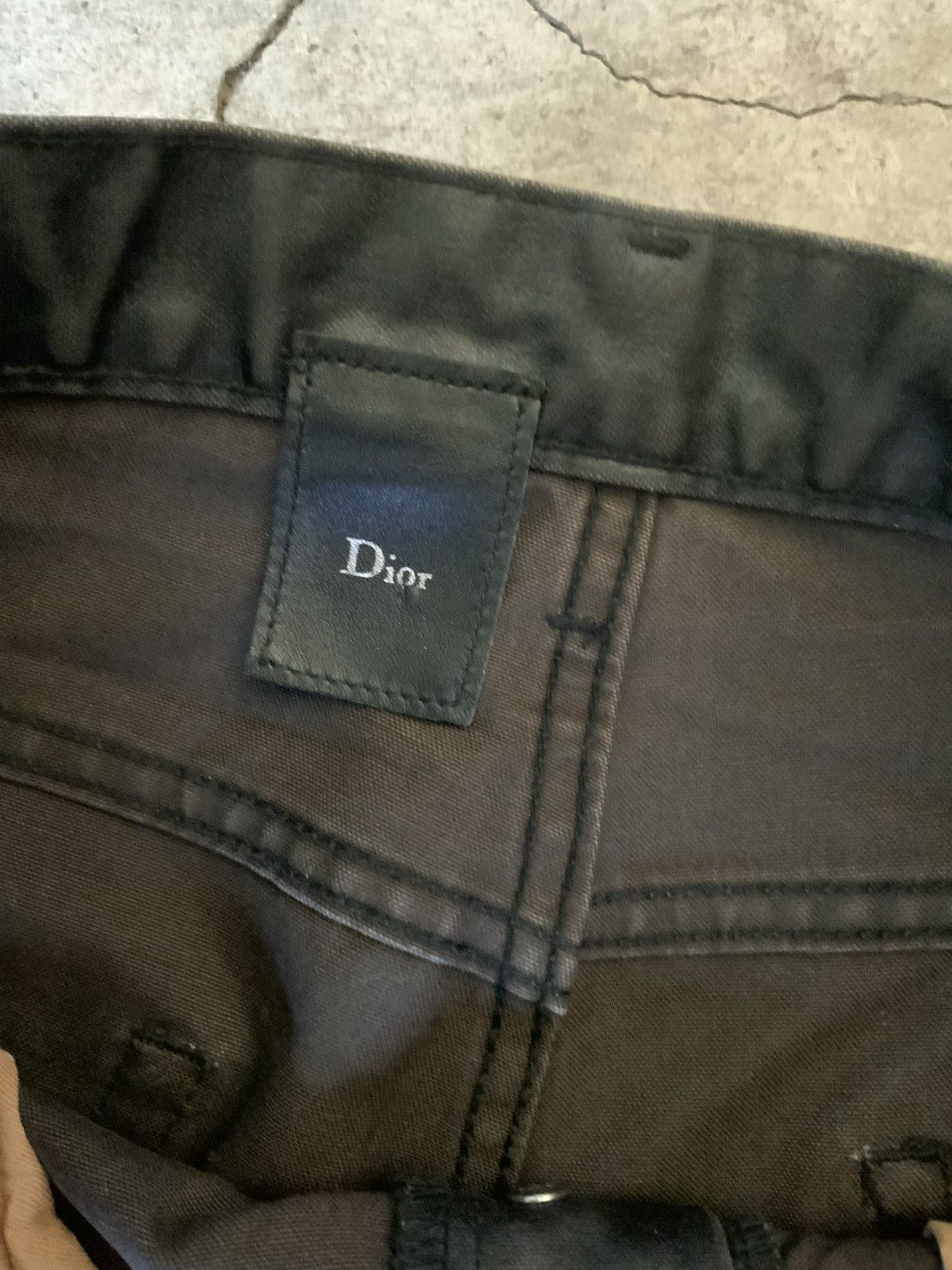 Dior ARCHIVE AW03 LUSTER HEDI DIOR CLAW MARK WAXED DENIM JEANS Size US 32 / EU 48 - 3 Thumbnail
