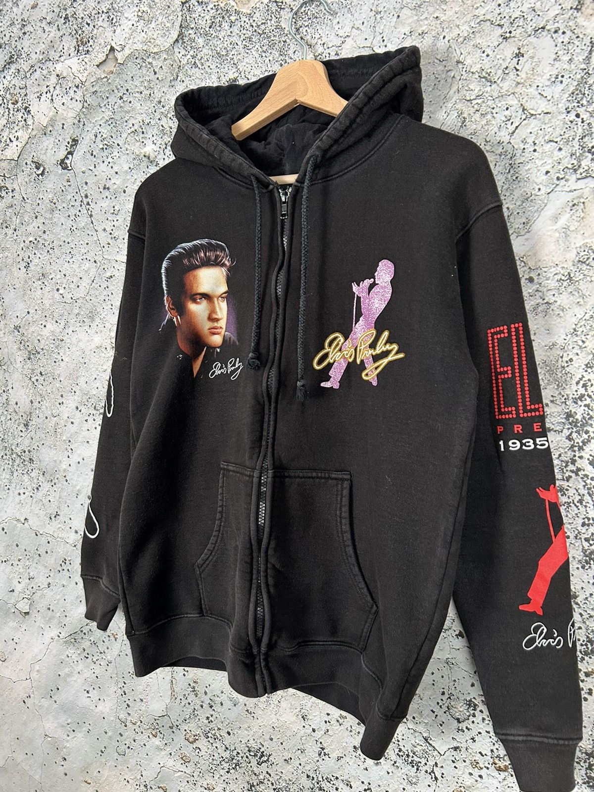 Band Tees Vintage Elvis Presley Hoodie Zip Up Archival Rock Size US M / EU 48-50 / 2 - 3 Thumbnail