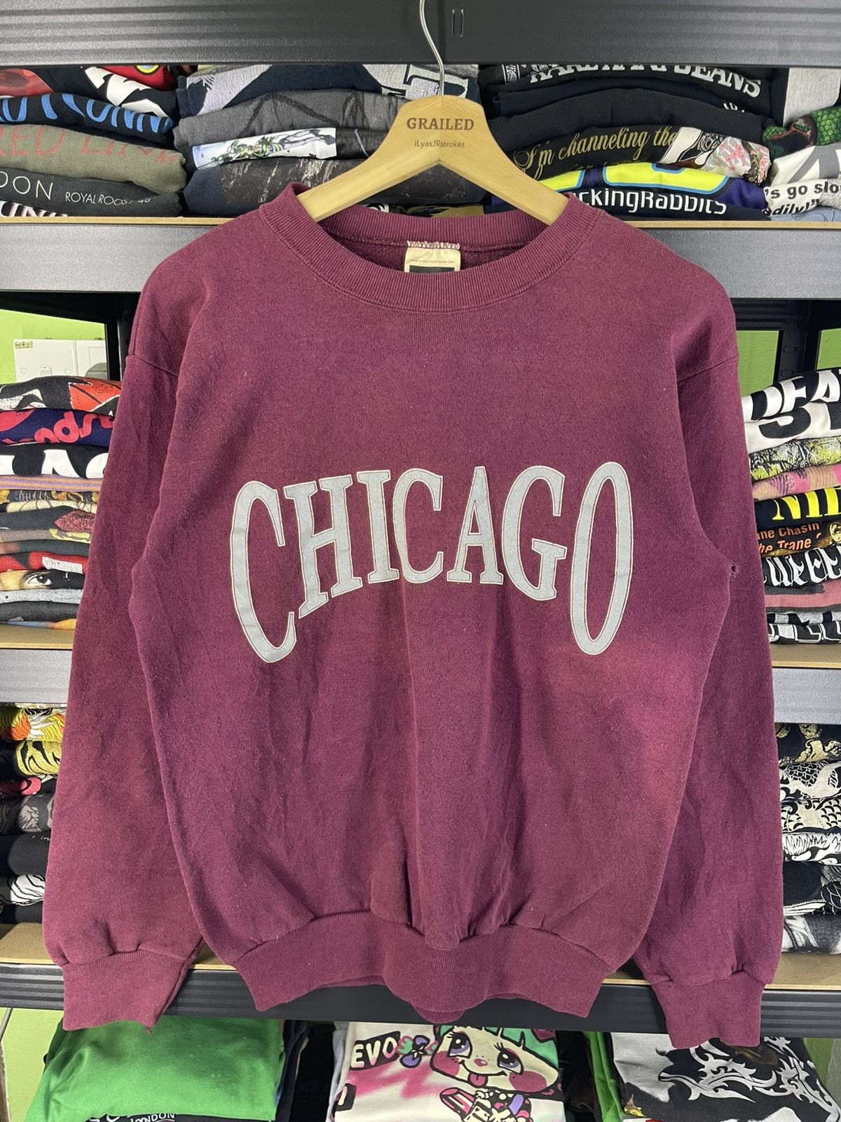 Universal Overall Chicago Vintage 90's Chicago Spellout Sweatshirt Size US M / EU 48-50 / 2 - 1 Thumbnail