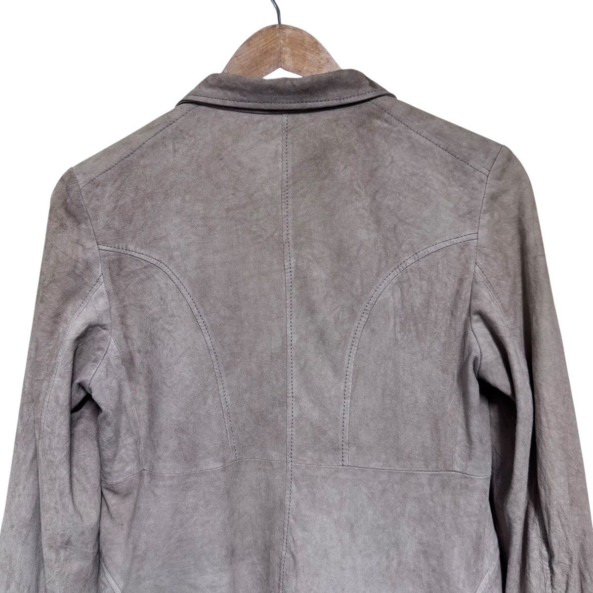 Jil Sander Jil Sander Suede Leather Blazer Jacket Beige Size XS / US 0-2 / IT 36-38 - 11 Thumbnail