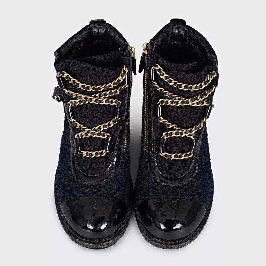 Chanel Chanel Paris-Salzburg Chain Textile Boots - Size 36.5 Size US 5.5 / IT 35.5 - 2 Thumbnail