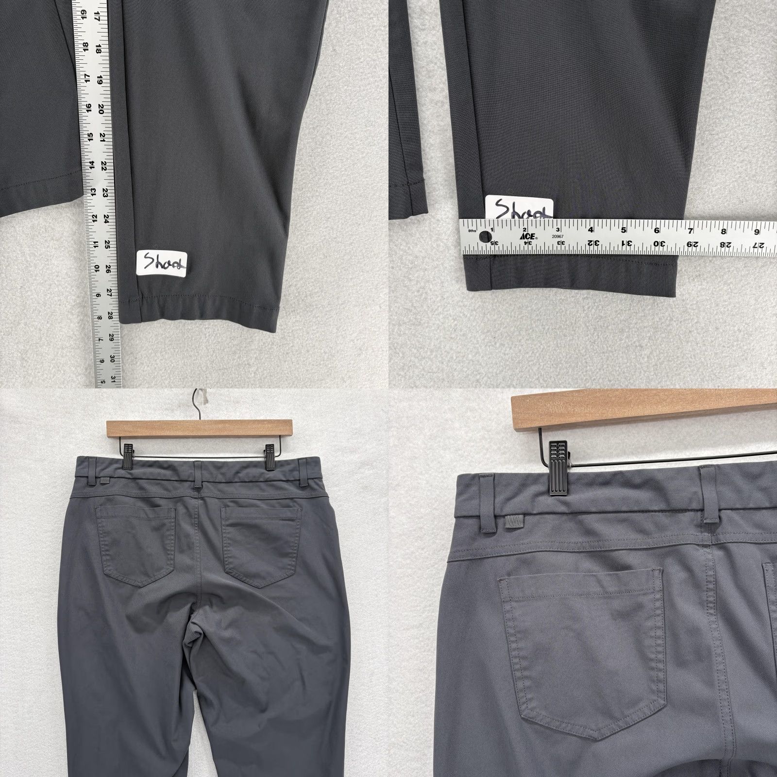 Vintage VRST Limitless Slim Fit 5-Pocket Pants Mens 38x28 Gray Stretch Tech Chino Gym Size US 38 / EU 54 - 8 Thumbnail
