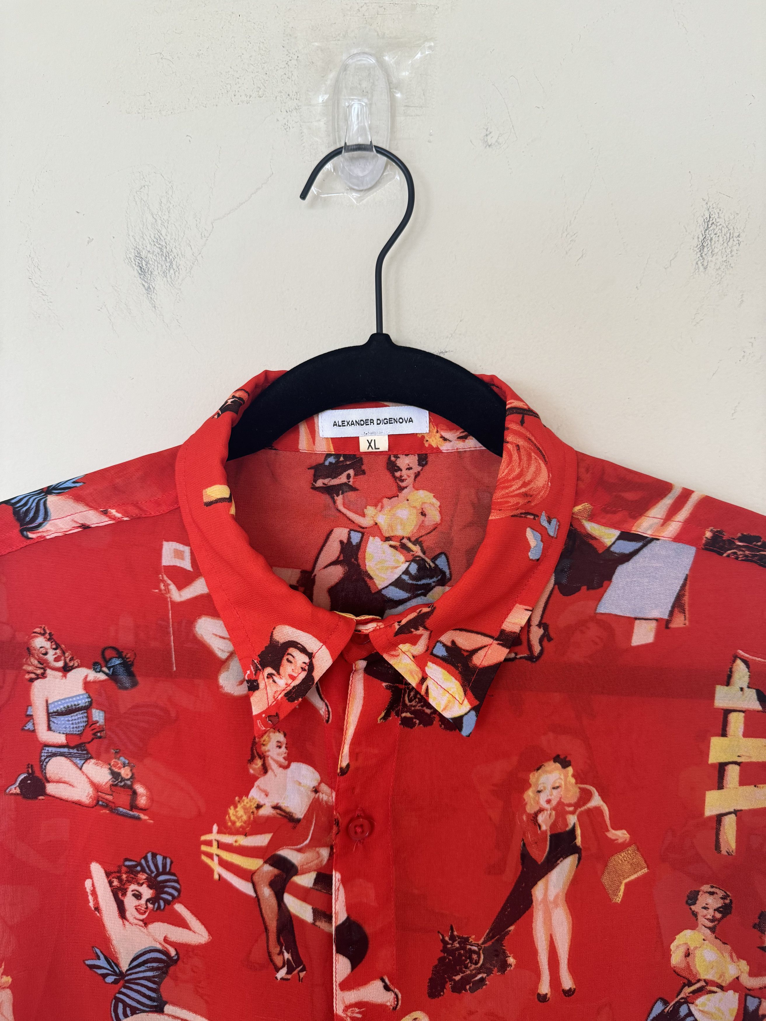ALEXANDER DIGENOVA AD Pin Up Girls Button Up Size US XL / EU 56 / 4 - 4 Thumbnail