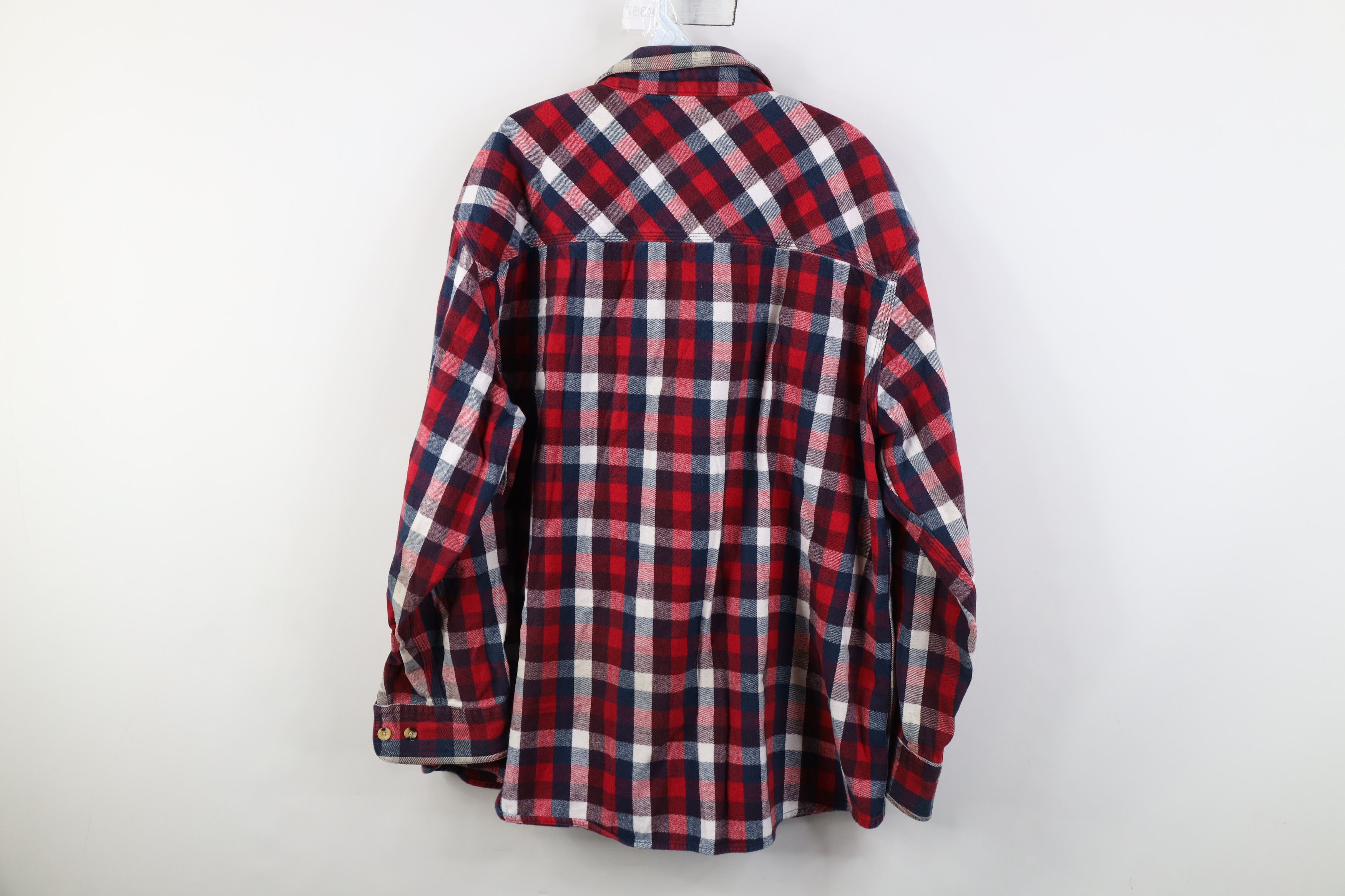 FiveBrother Vintage 90s Five Brother Flannel Button Shirt Plaid Size US XXL / EU 58 / 5 - 13 Thumbnail