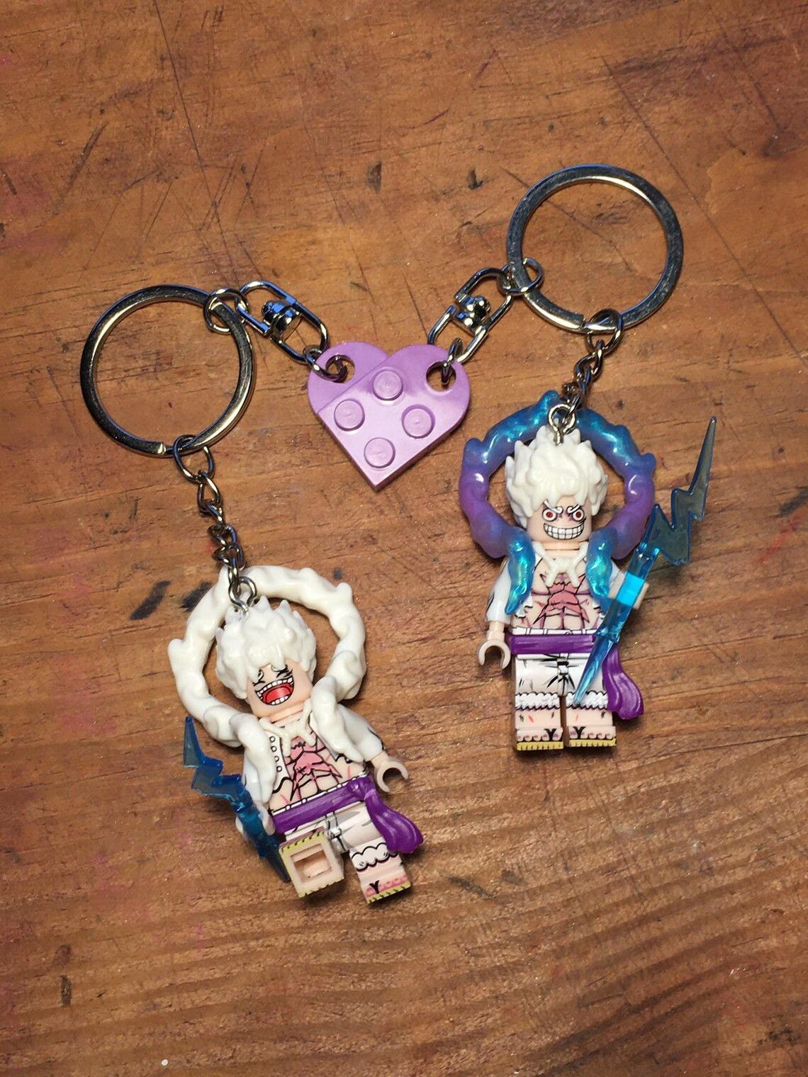 Anime One Piece Luffy Gear 5 Joy Boy anime keychain minifigure Size ONE SIZE - 4 Thumbnail