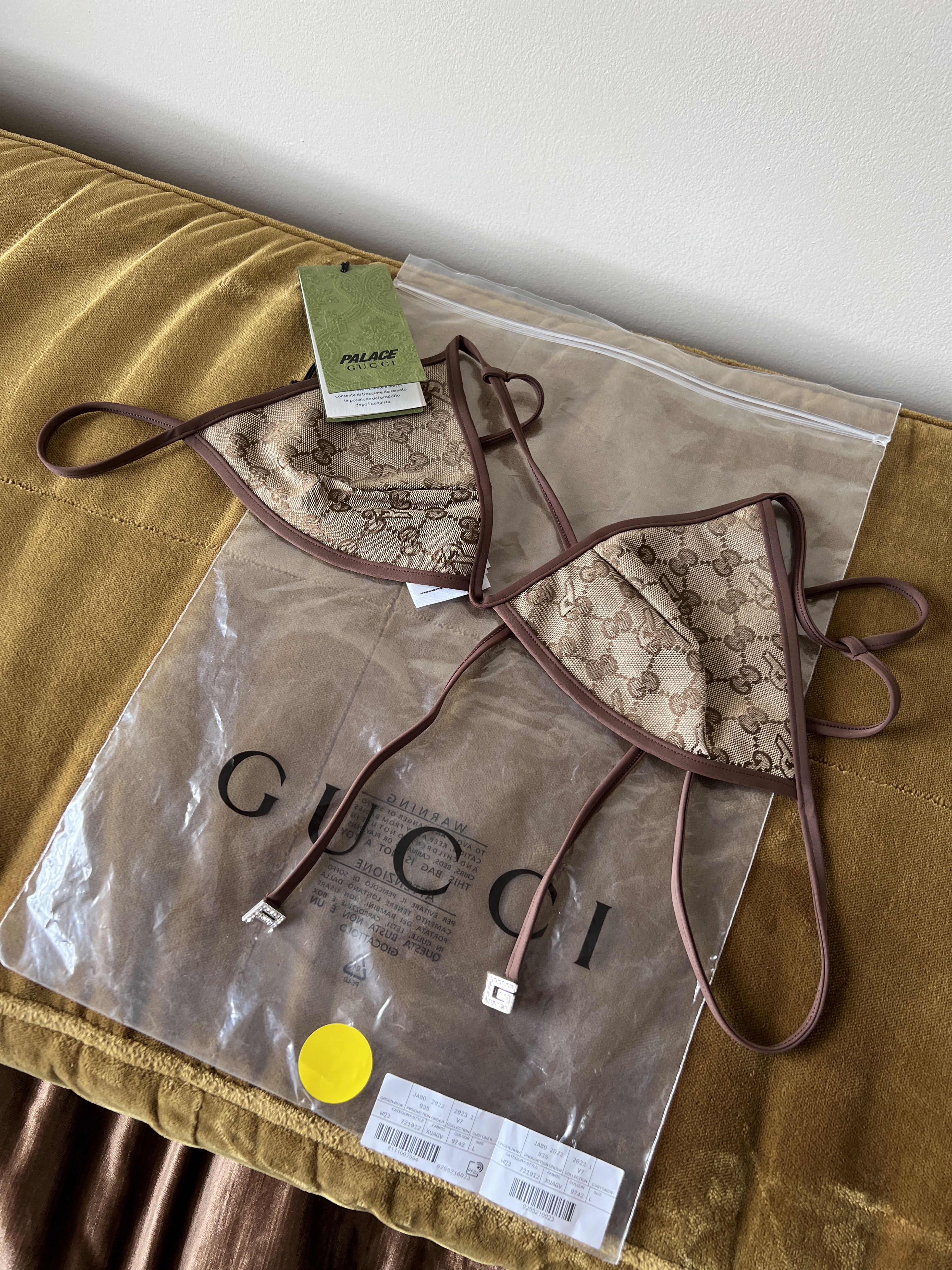 image of Gucci X Palace Bikini in Brown, Women's
