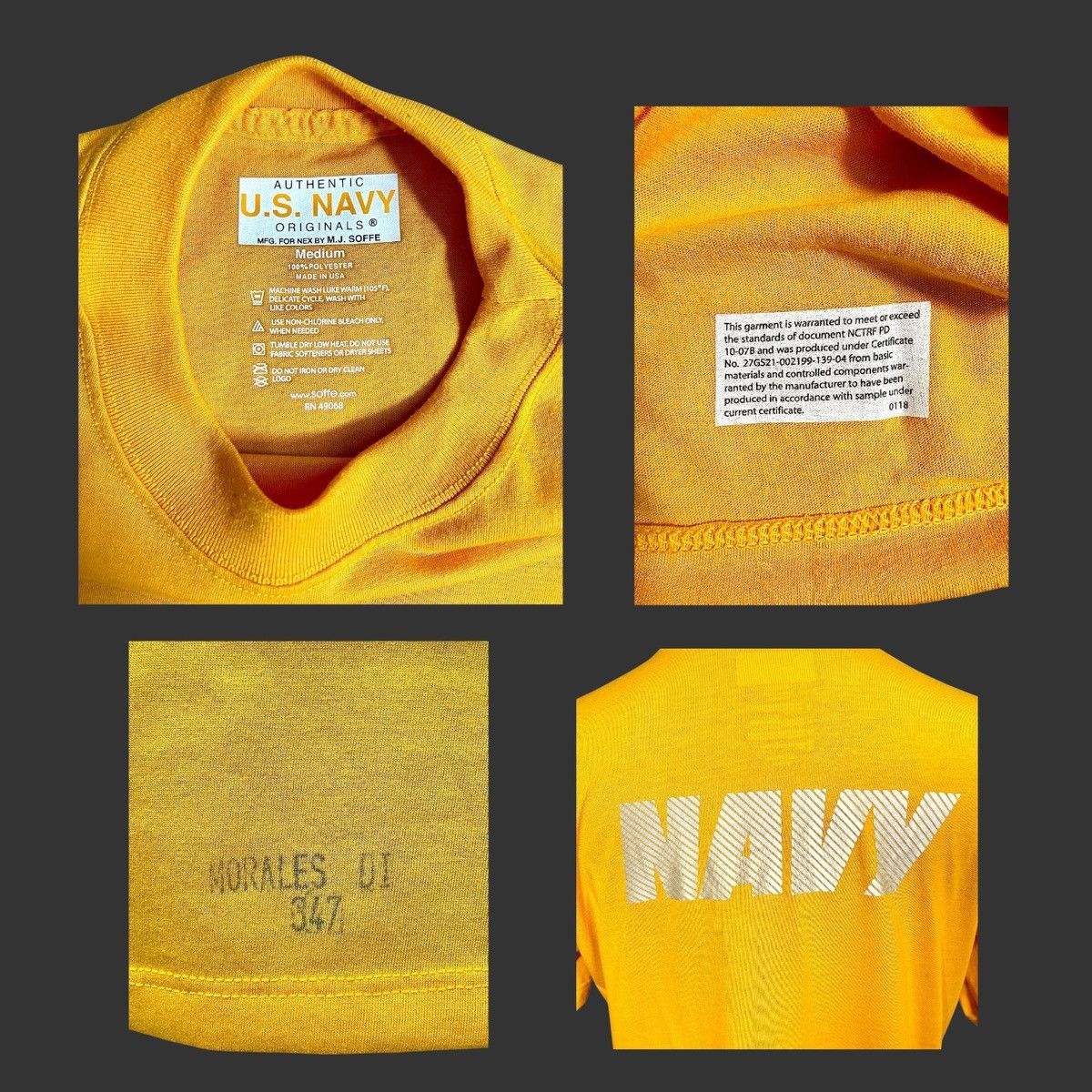 Soffe US Navy Bootcamp PT Crew Short Sleeve Reflective T-Shirt M Size US M / EU 48-50 / 2 - 15 Thumbnail