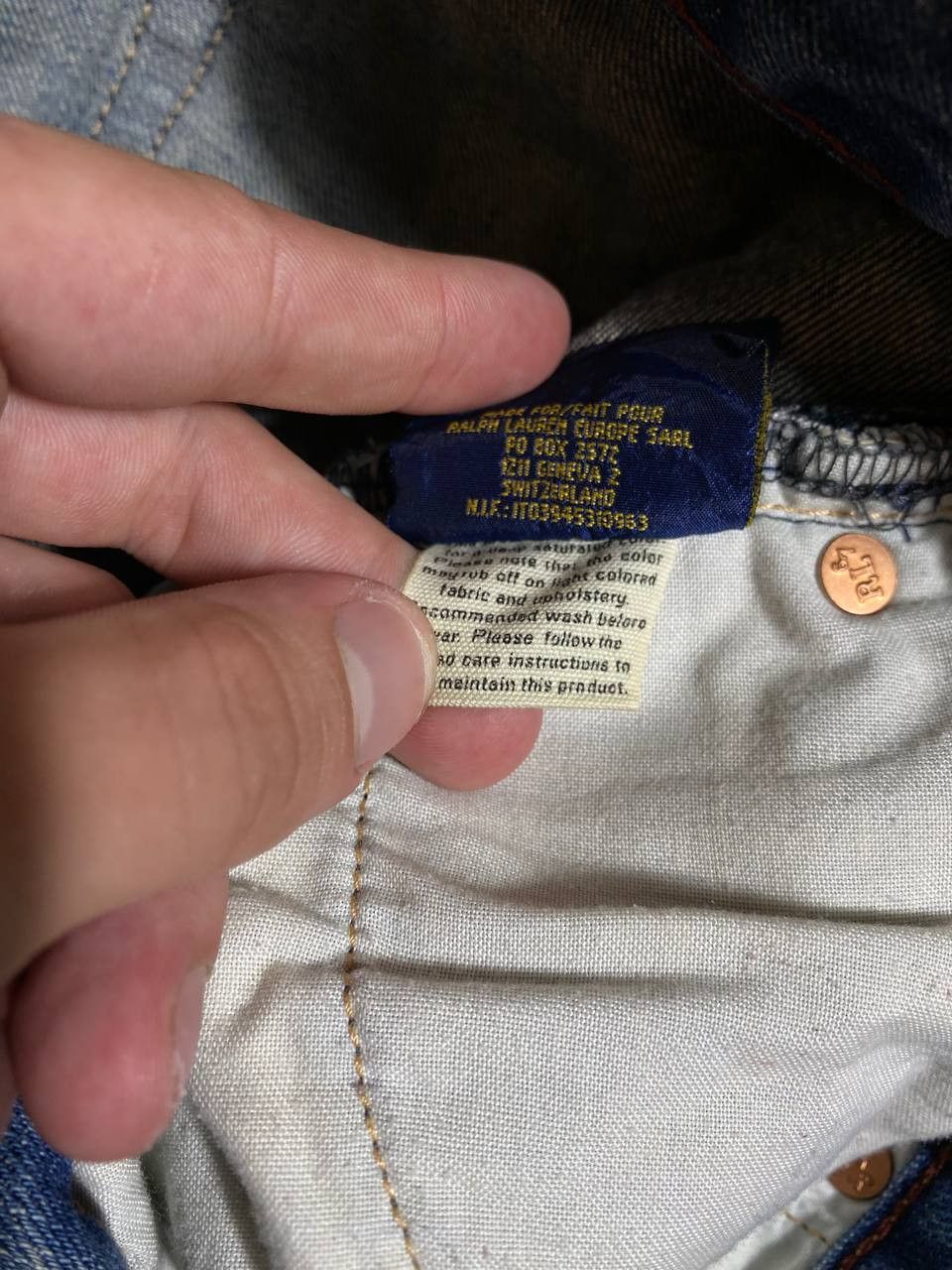 Polo Ralph Lauren × RRL Ralph Lauren × Vintage Crazy Vintage 90s Polo Ralph Lauren Faded Baggy Jeans Size US 27 - 5 Thumbnail