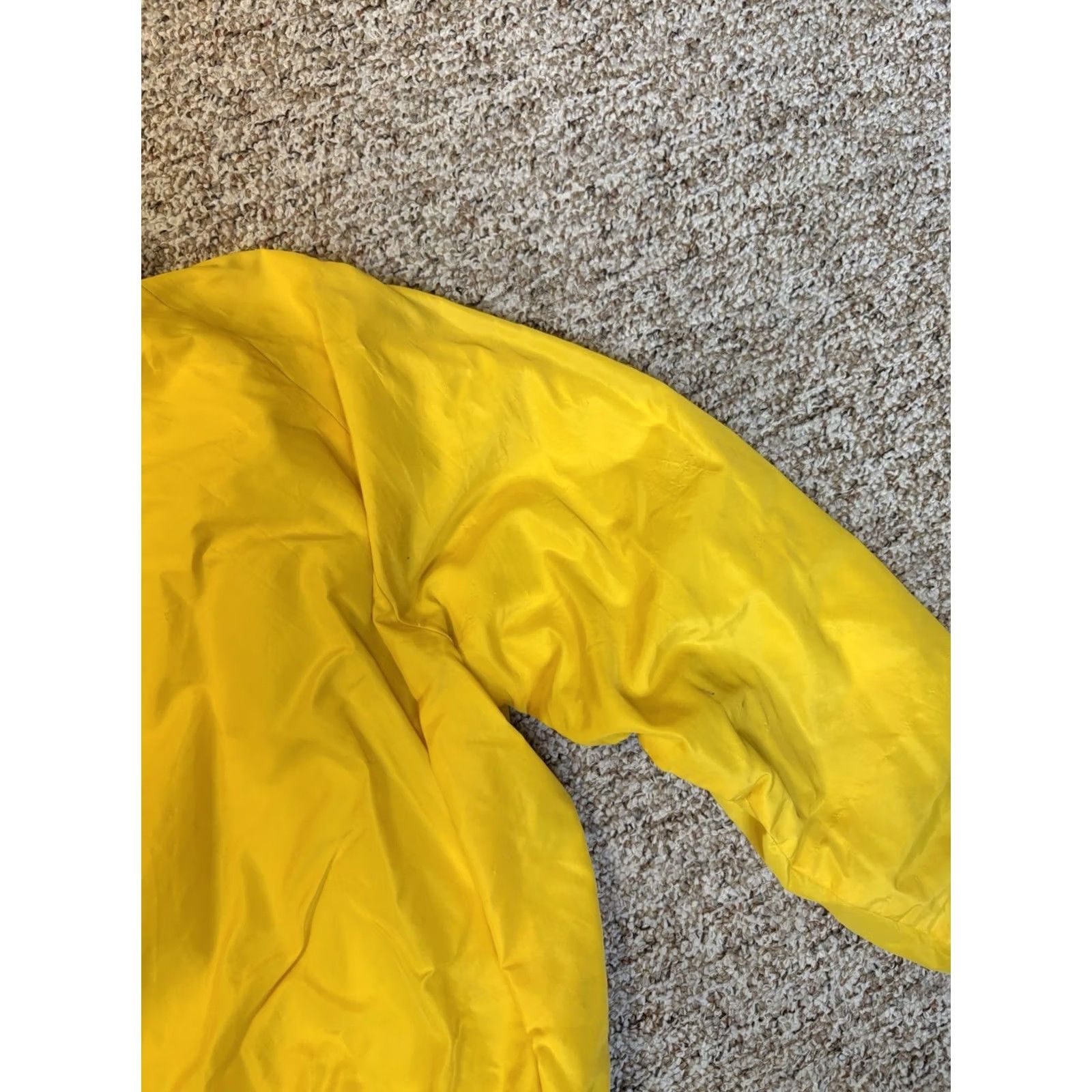 Dunbrooke VTG Dunbrooke Satin Bomber Jacket Yellow Nylon Pla-Jac Greek Life Size M Regular Mens 40-M-42 USA Fraternity Sorority Vintage Bomber Jacket Size US M / EU 48-50 / 2 - 7 Thumbnail