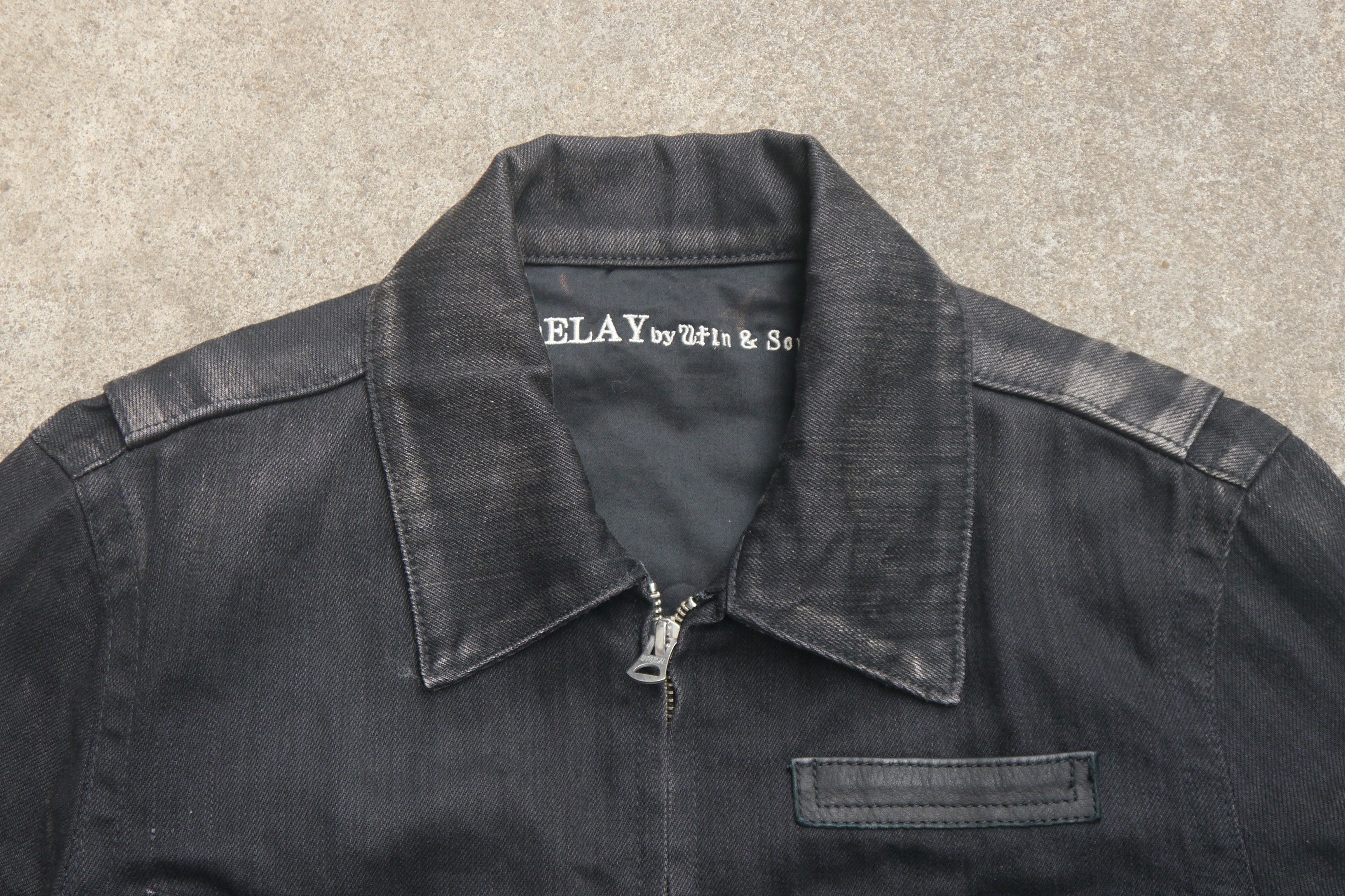 Japanese Brand (P300) DELAY by Win & Sons Black Washed Denim Jumpsuit Sz 2 Size US 34 / EU 50 - 4 Thumbnail