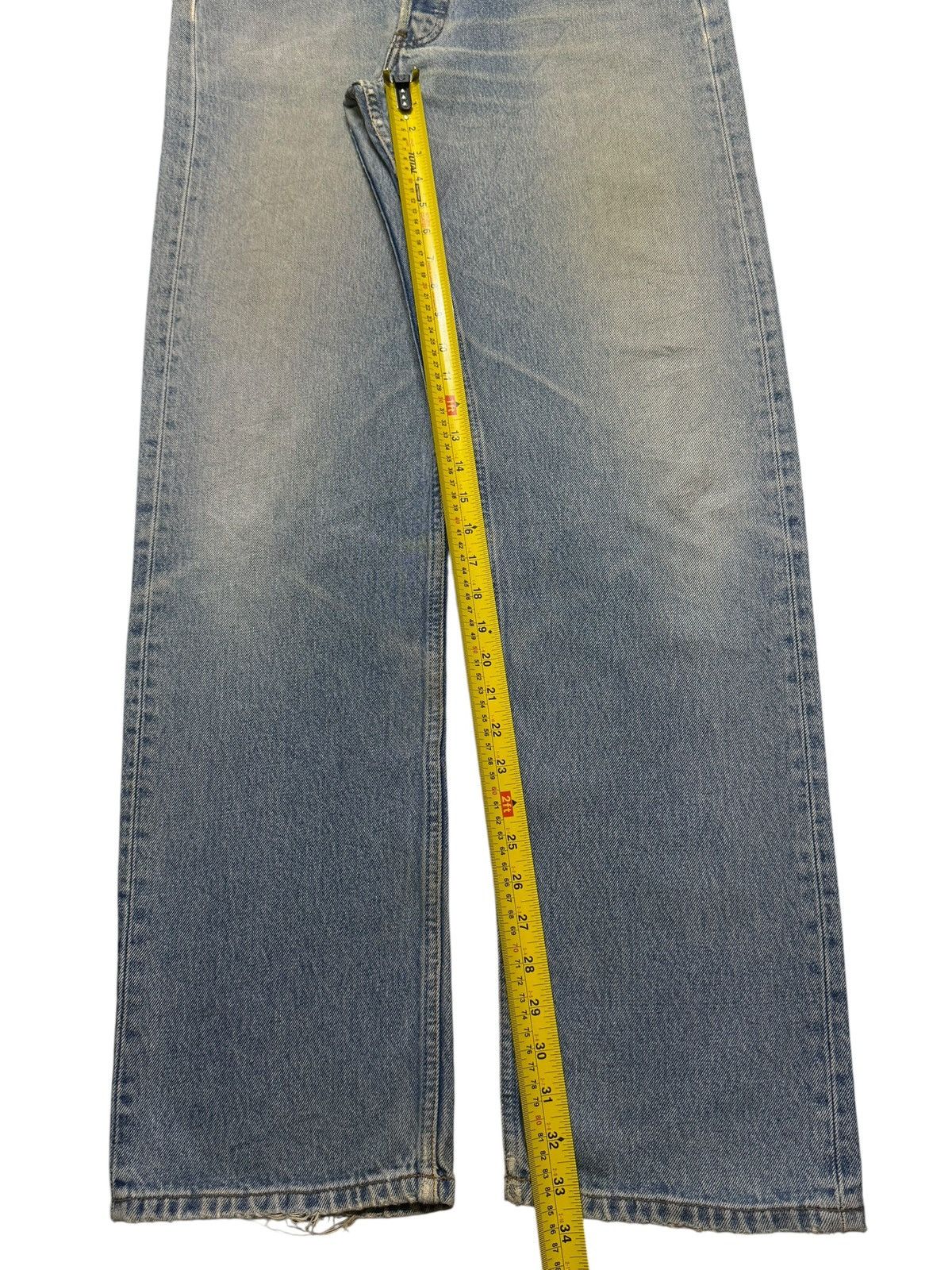 Levi's Vintage 90s Levis 501 Retro Blue Faded Wash Straight Leg Size US 35 - 11 Thumbnail
