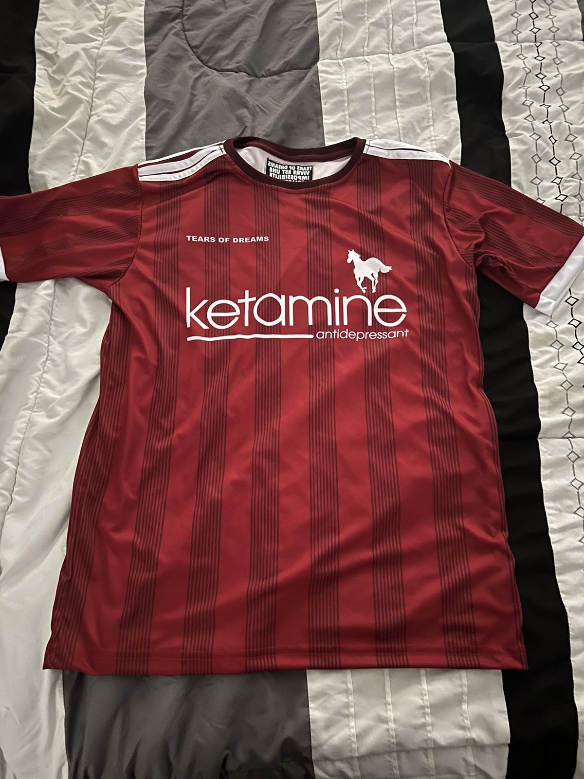 image of Tears Of Dreams (Goth Money X Drain Gang) in Red, Men's (Size Large)