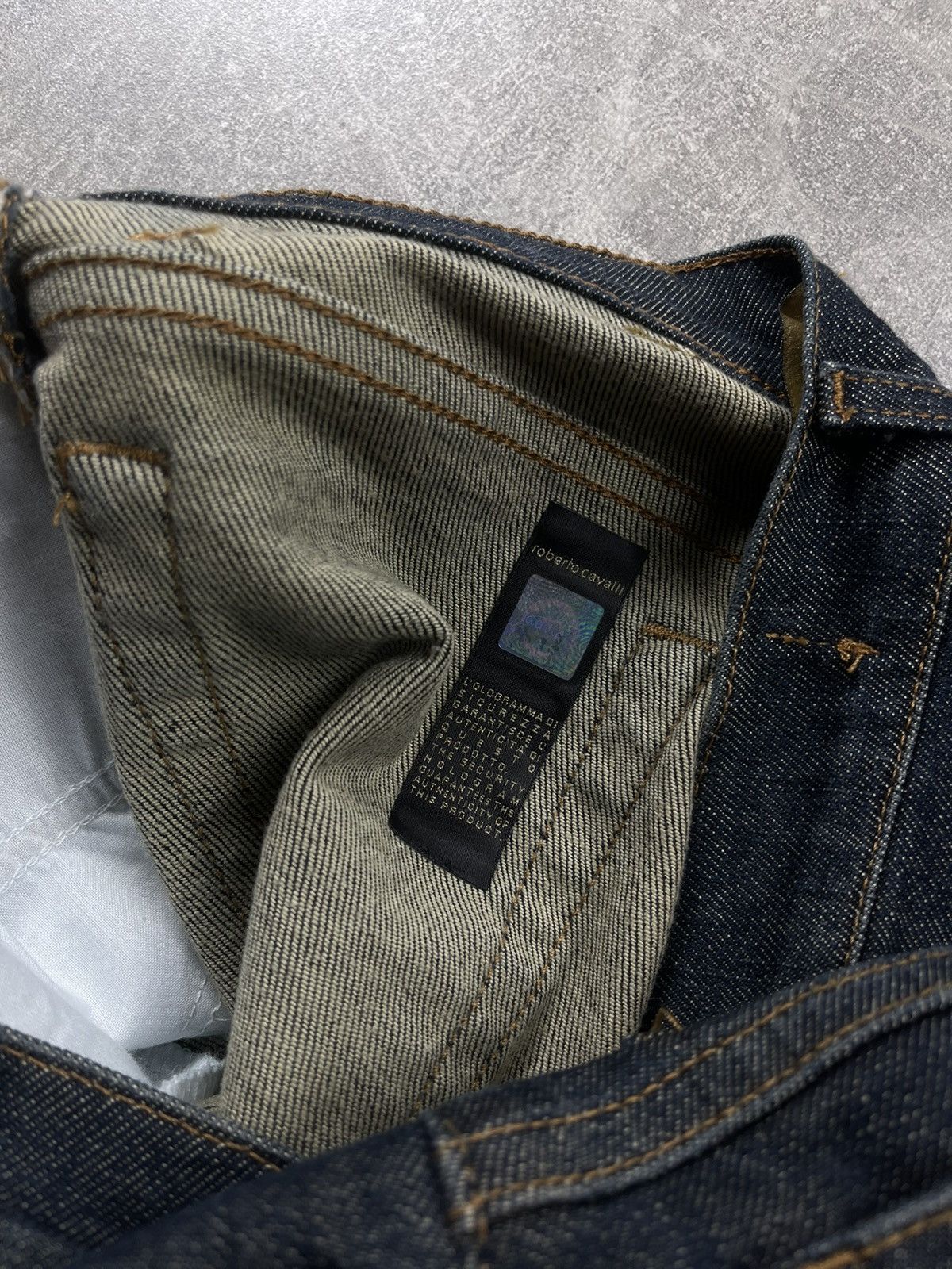 Just Cavalli Just Cavalli Flared Boot Cut Dark Blue Gradient Denim Jeans Size 27" / US 4 / IT 40 - 13 Thumbnail