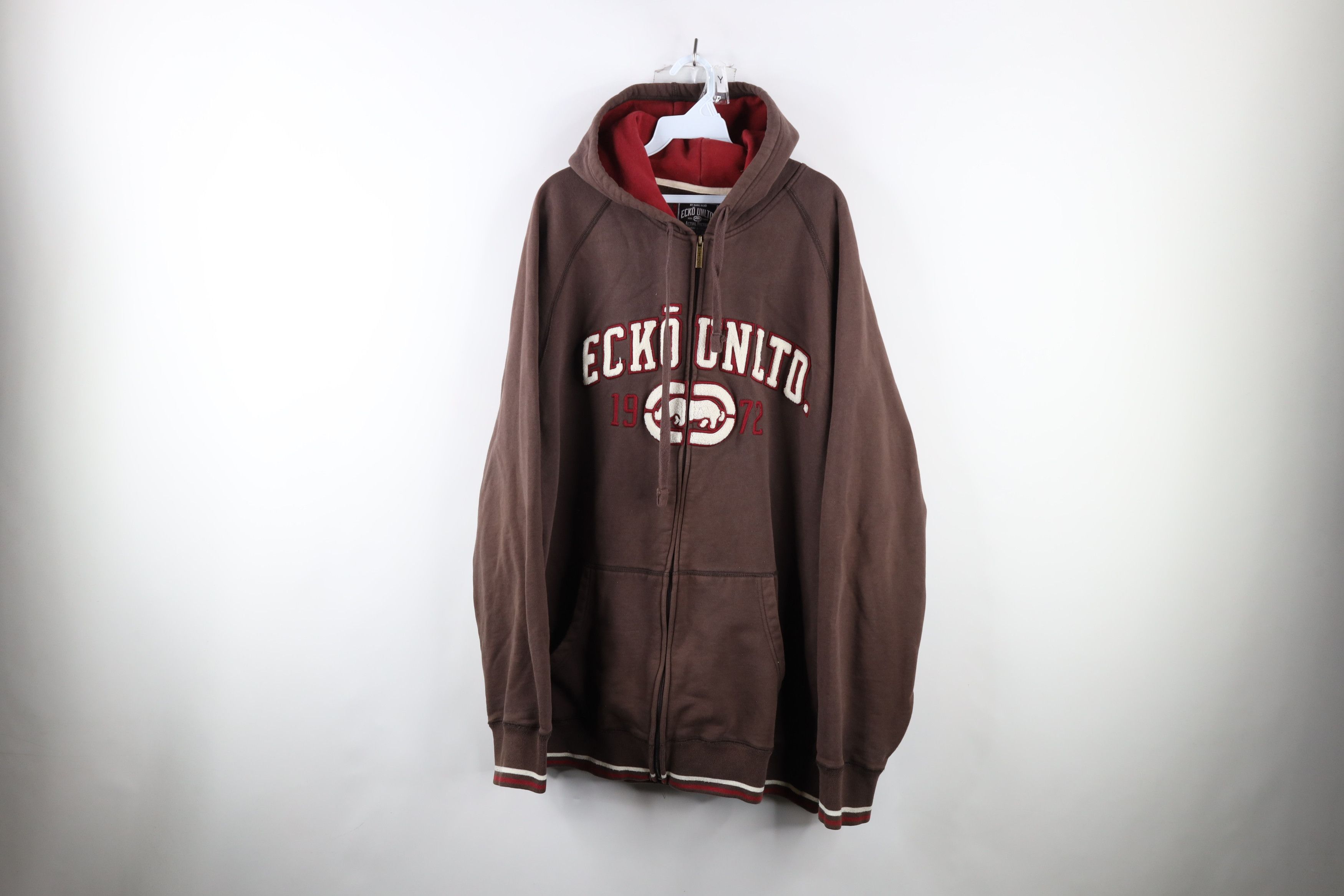 image of Ecko Unltd Out Heavyweight Full Zip Hoodie Brown, Men's (Size 2XL)