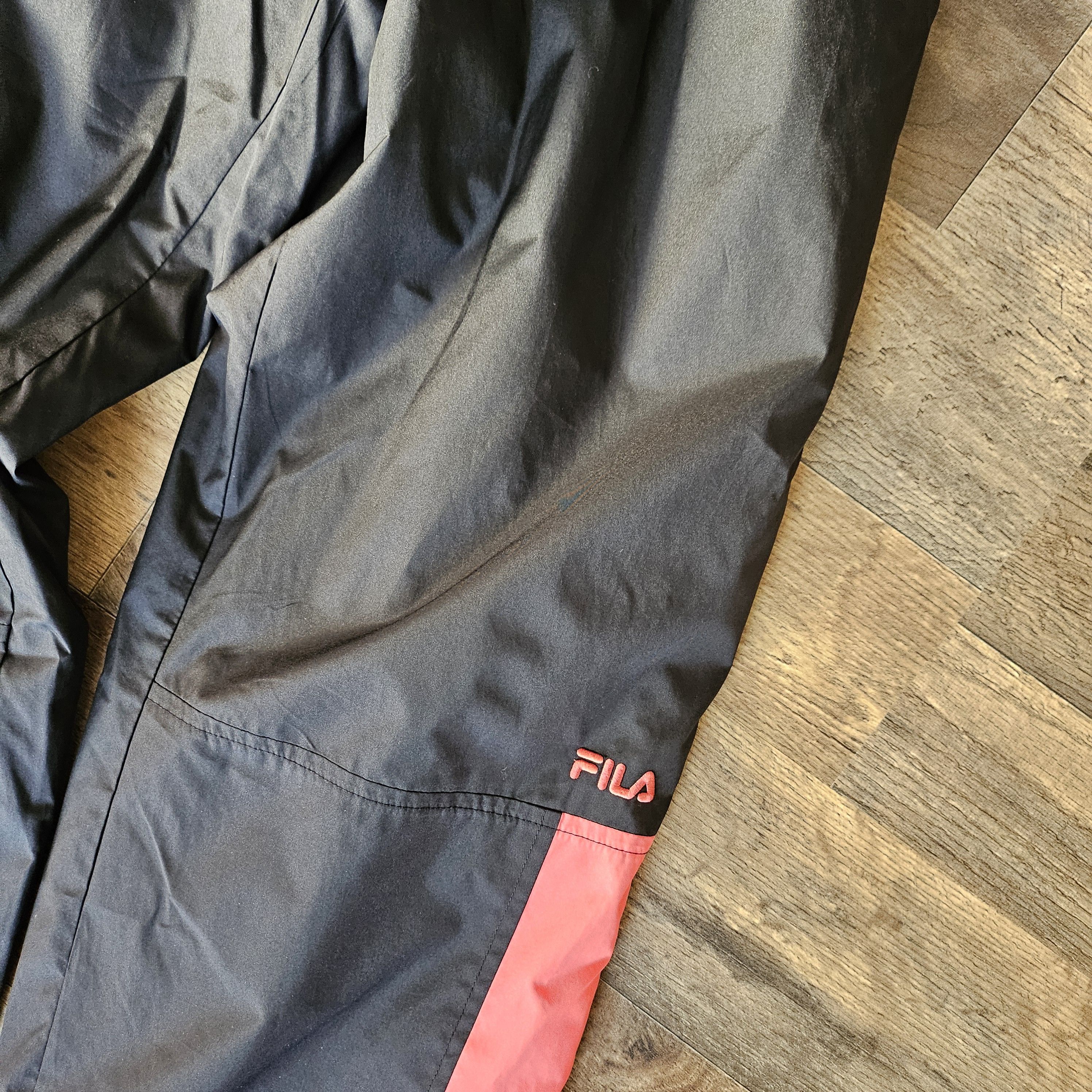 Fila × Vintage Vintage Fila Track Pants Black Straight Mesh Lined Size US 30 / EU 46 - 4 Thumbnail