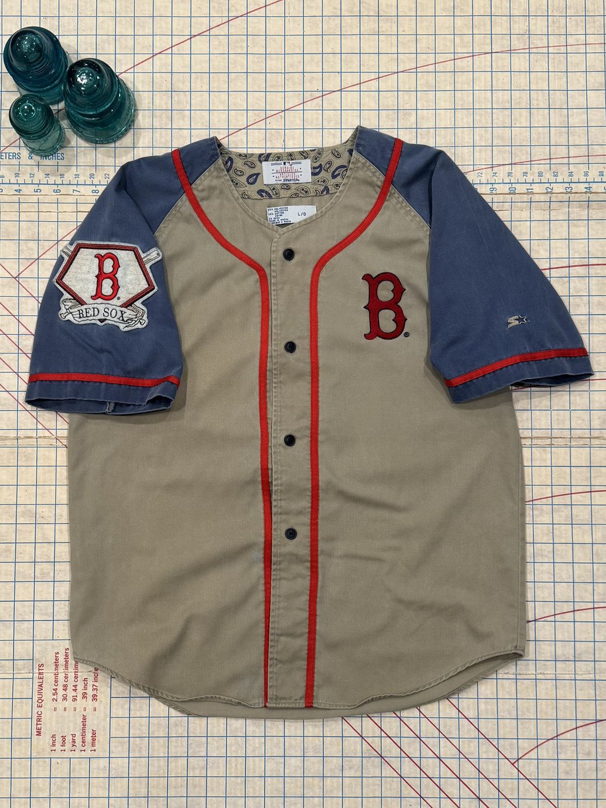 Starter Vintage Starter Boston Red Sox Tan Brown Jersey Mens Large Size US L / EU 52-54 / 3 - 3 Thumbnail
