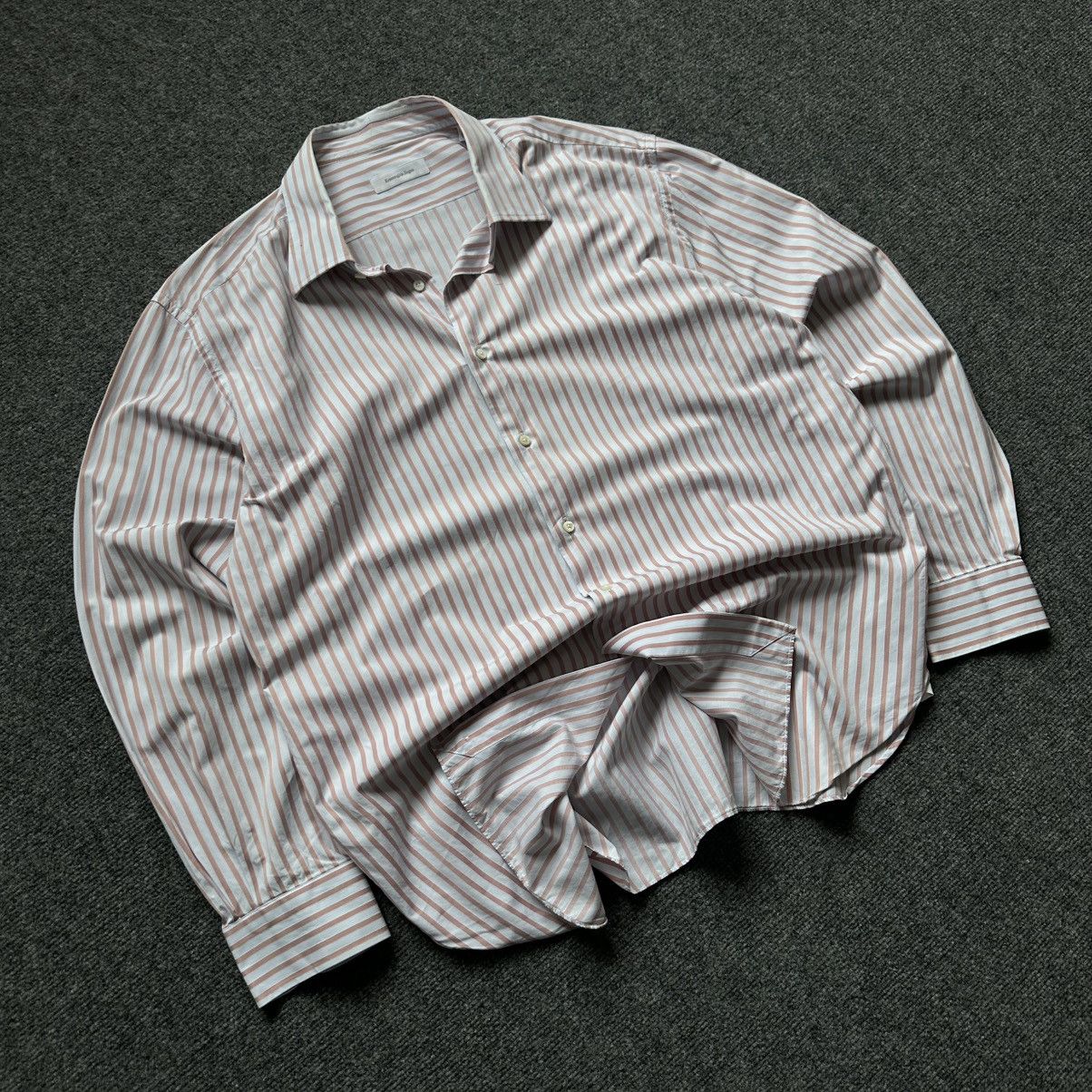 Ermenegildo Zegna Luxury 46/18 Ermenogildo Zegna Stripped Shirt Button Up XXL Size US XL / EU 56 / 4 - 2 Thumbnail