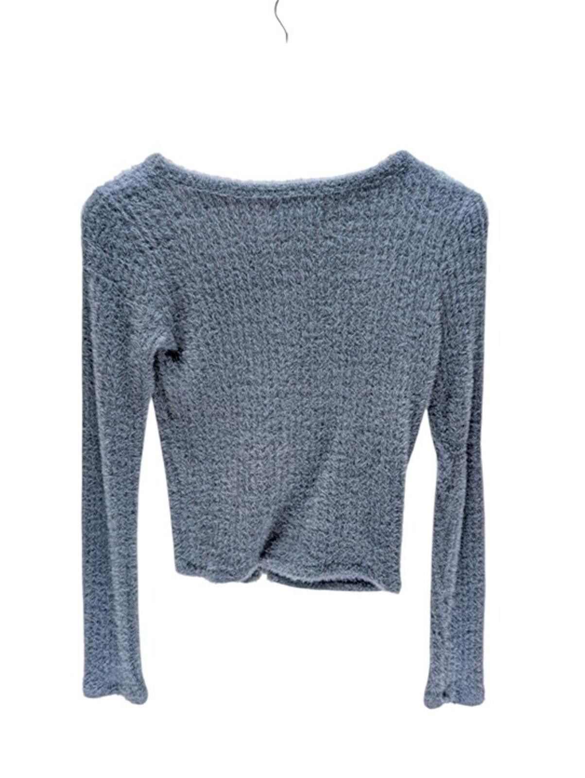 Other Hollister Fuzzy Blue Eyelash Knit Cardigan Sweater – Smal Size S / US 4 / IT 40 - 2 Thumbnail