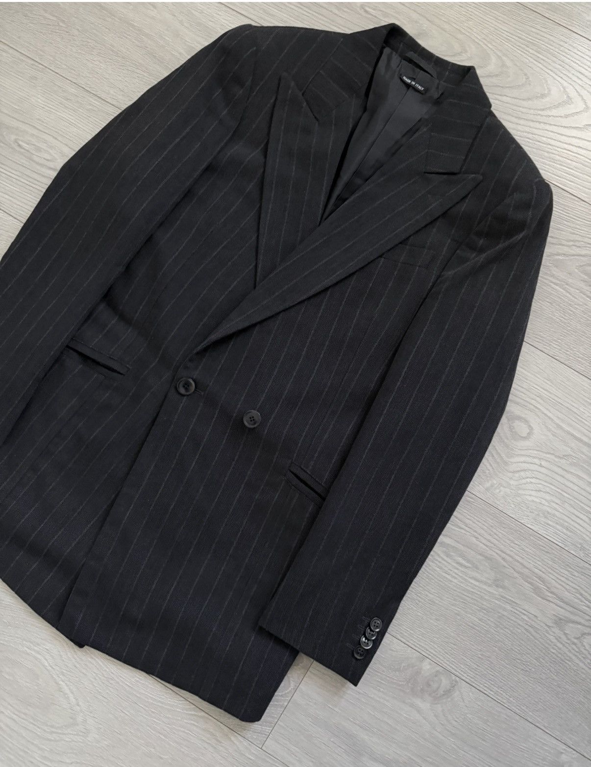 Giorgio Armani Giorgio Armani - 1990 Double Breasted Grey Powersuit Size 38R - 10 Thumbnail