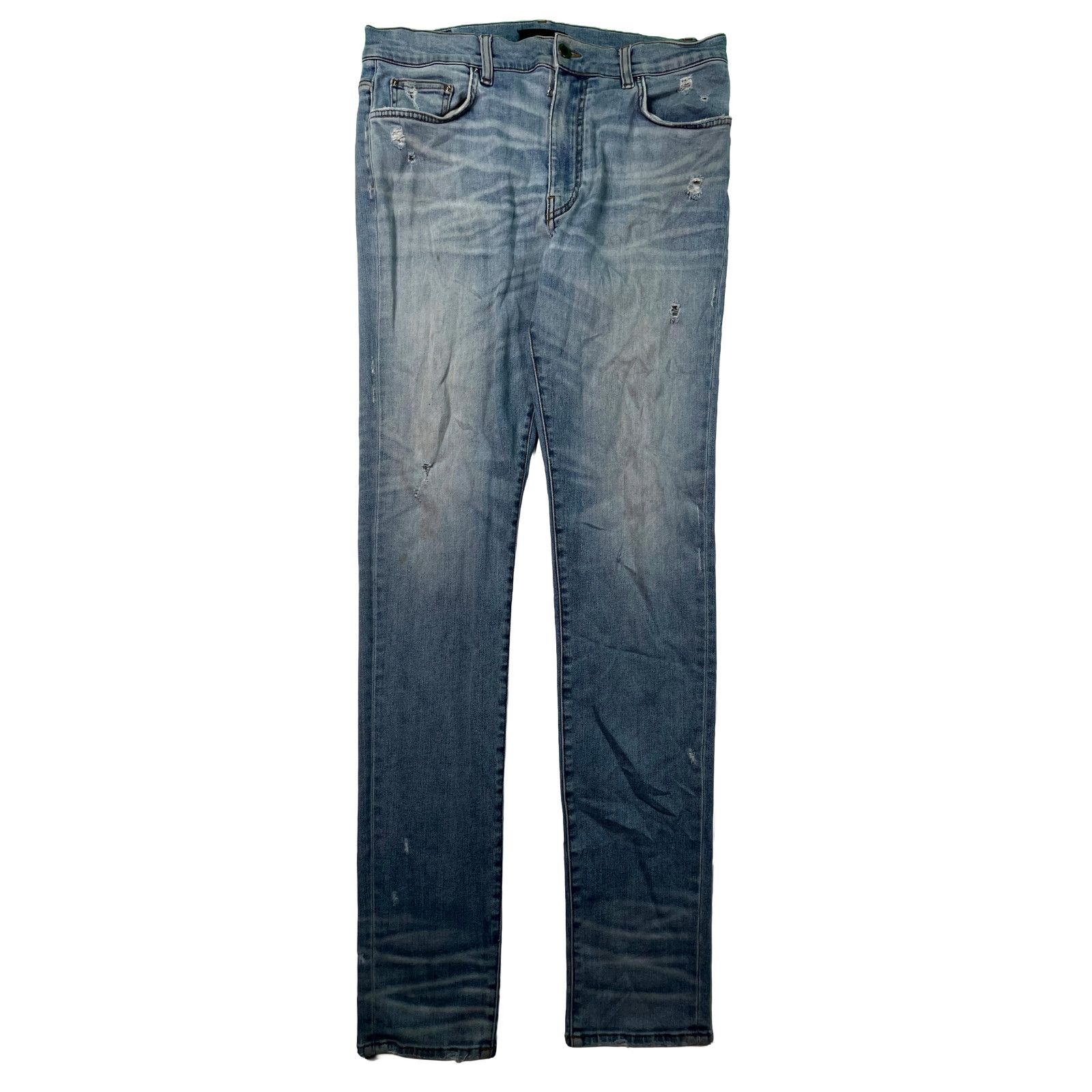 Amiri Amiri Thrasher Ripped (Repaired Crotch) Light Wash Jeans Size US 36 / EU 52 - 1 Thumbnail