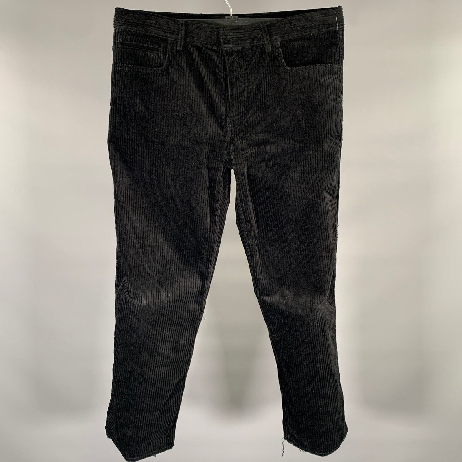 Haider Ackermann HAIDER ACKERMANN Size 36 Black Corduroy Casual Pants Size US 36 / EU 52 - 1 Thumbnail