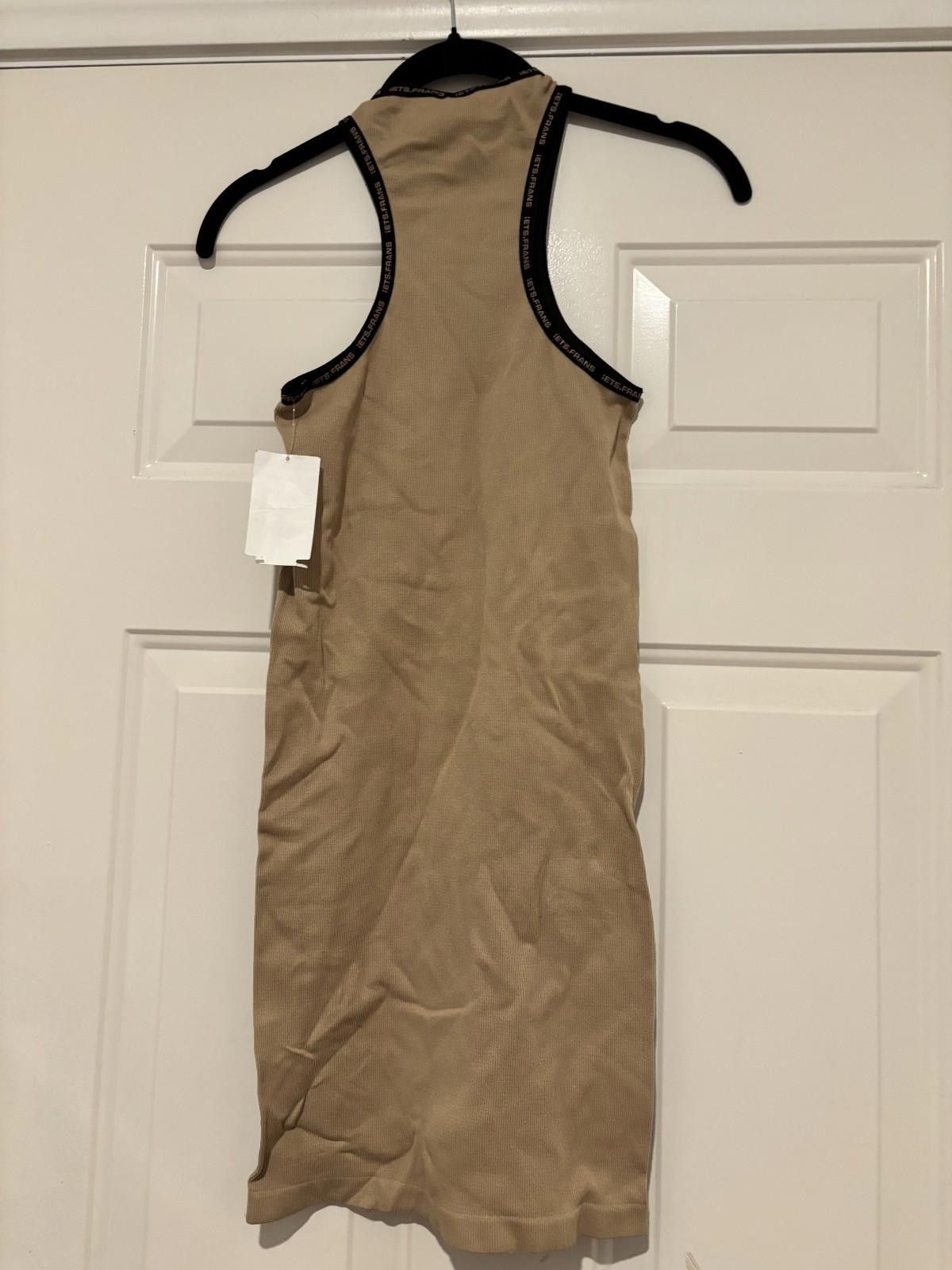 Designer Womens Ets Frans body con coffee color dress sz S a #375 Size S / US 4 / IT 40 - 2 Thumbnail